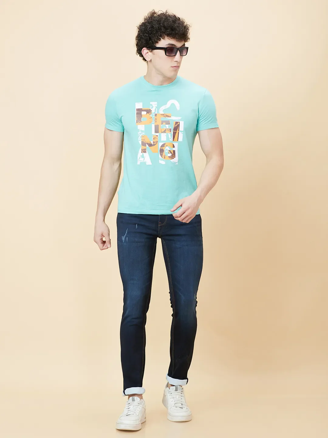 Blue Skinny Fit Men's Denims by Being Human Clothing - Image 6