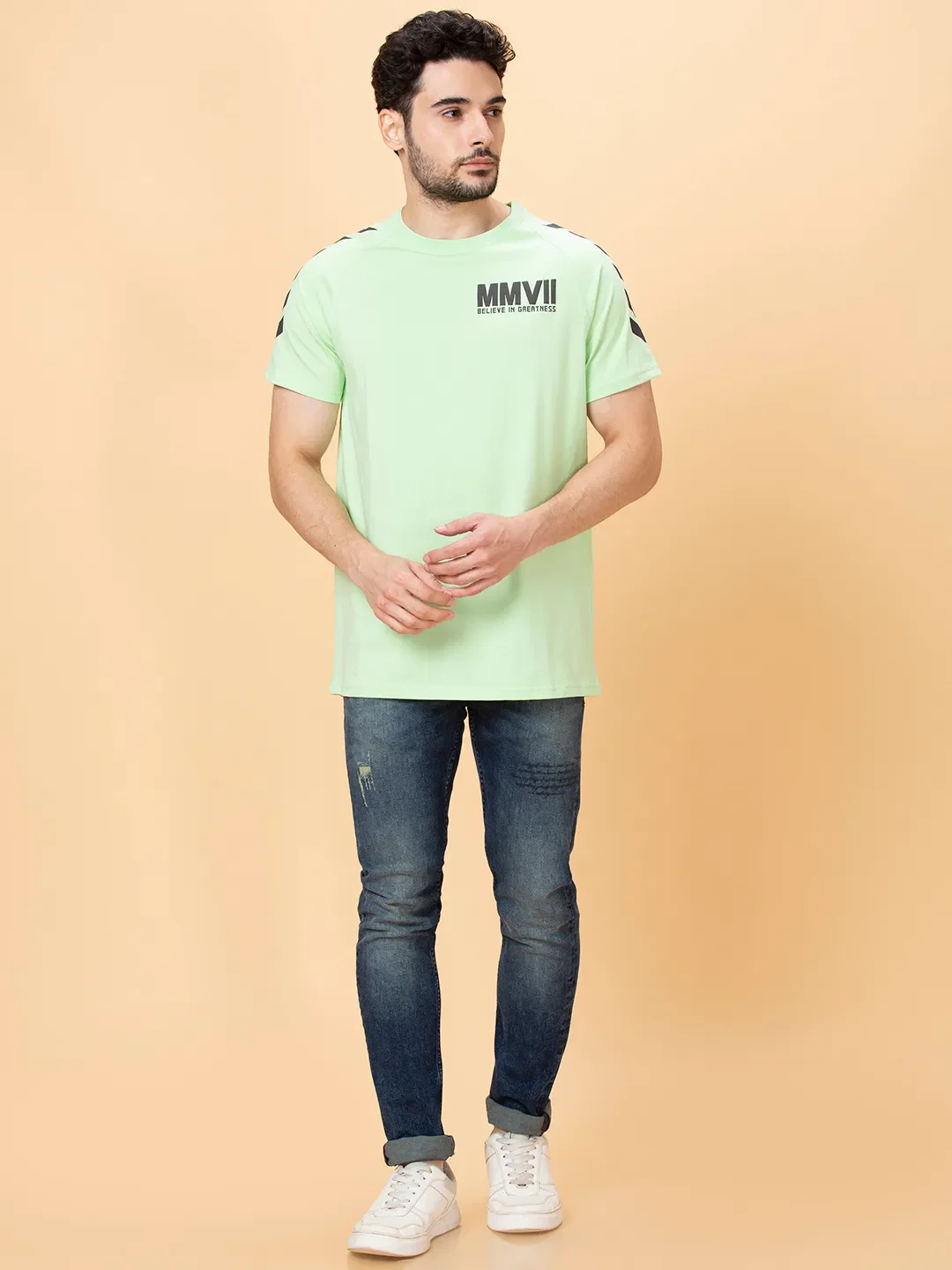 Blue Skinny Fit Denims For Men By Being Human Clothing - Image 2