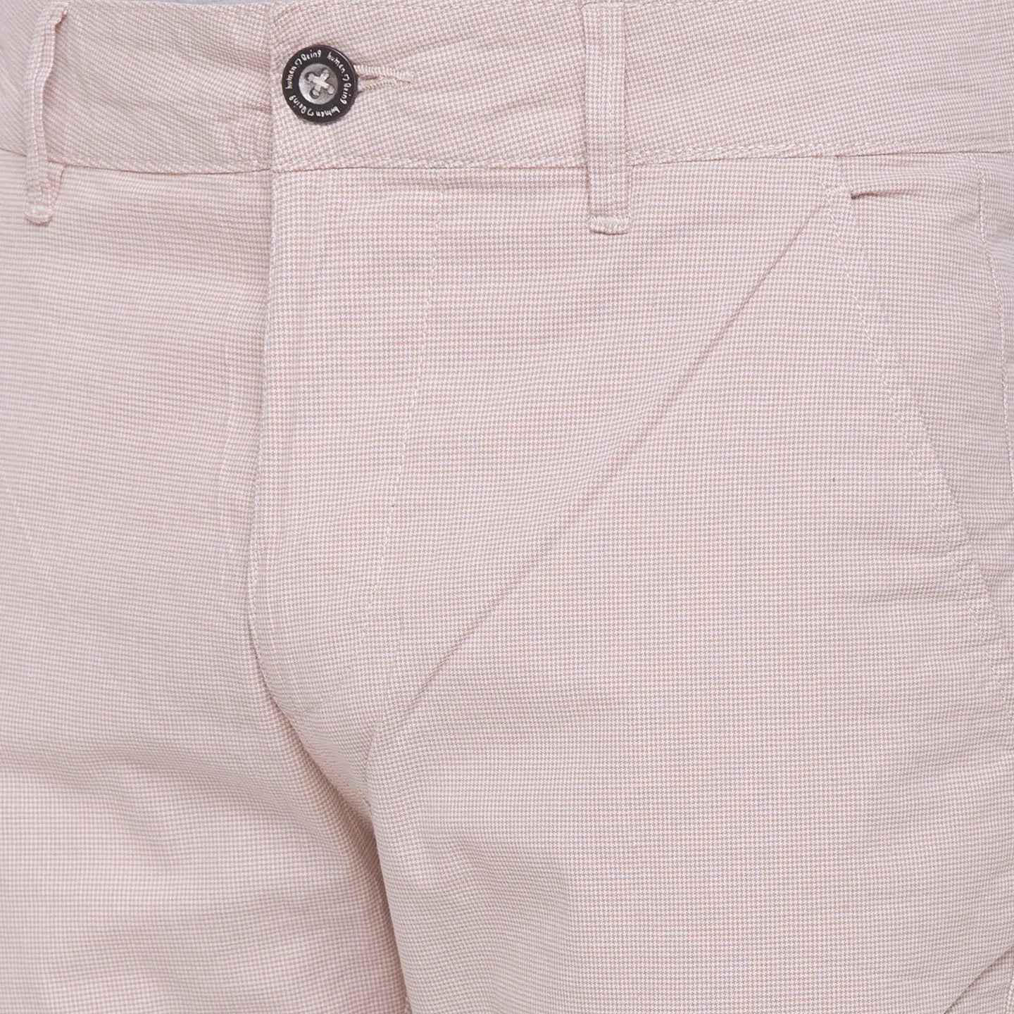 Beige Regular Fit Chinos For Men By Being Human Clothing - Image 4