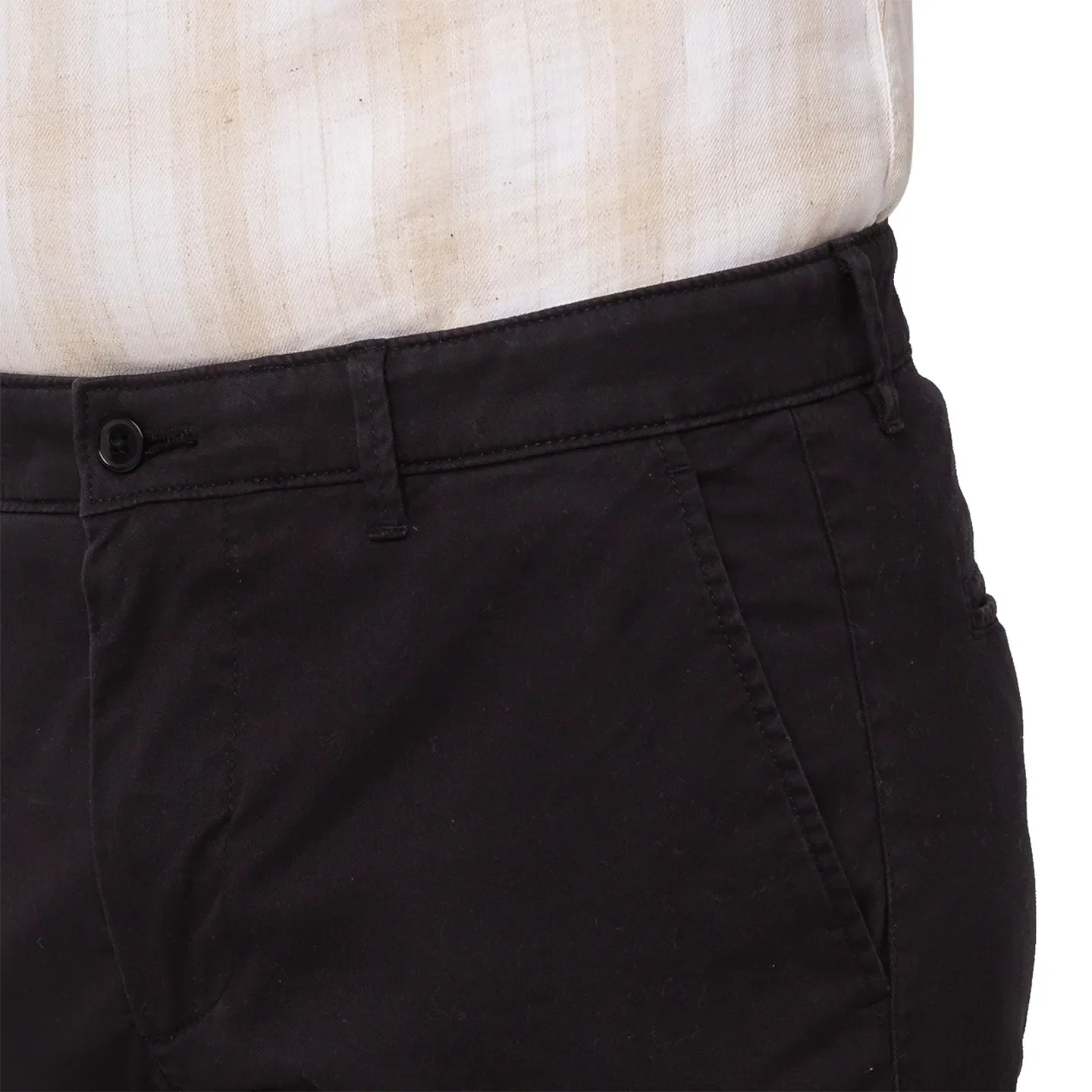 Black Slim Straight Fit Men's Chinos by Being Human Clothing - Image 2