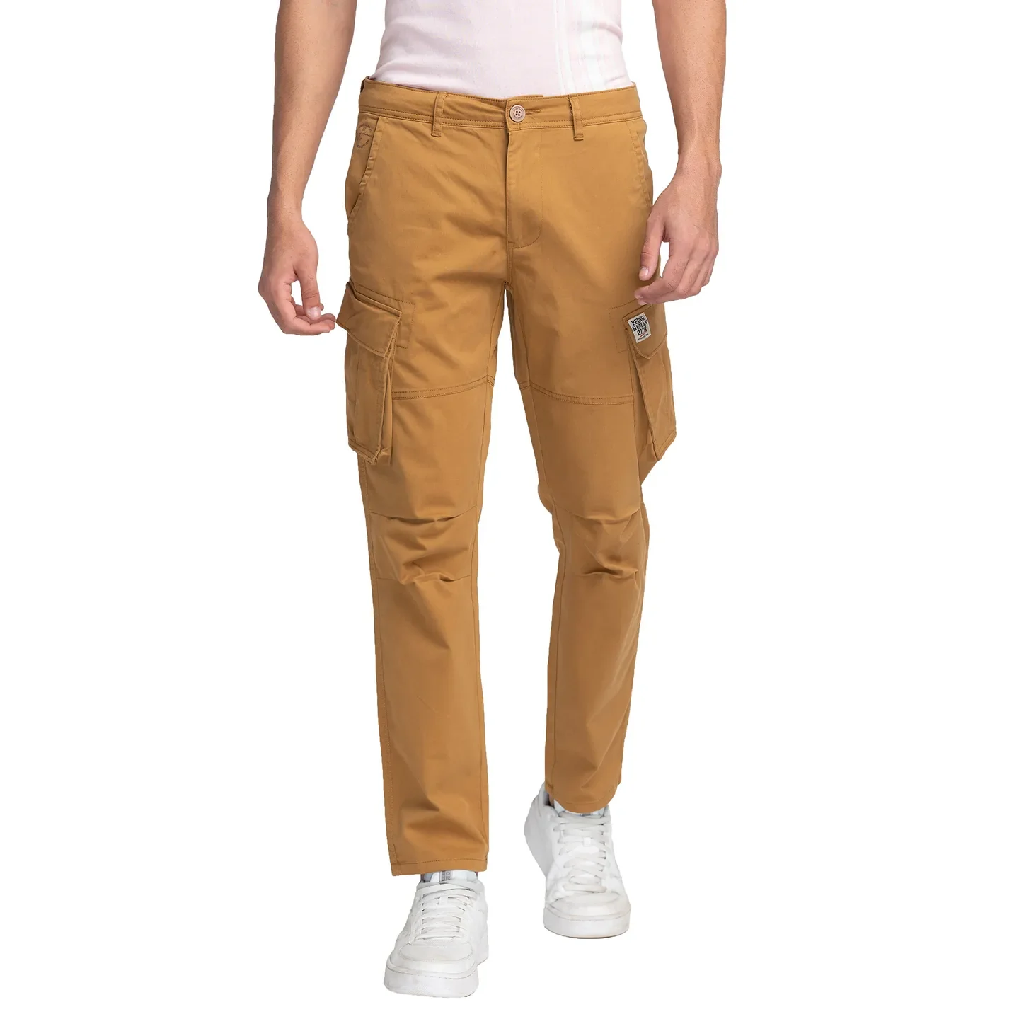 Brown Slim Straight Fit Men's Chinos by Being Human Clothing