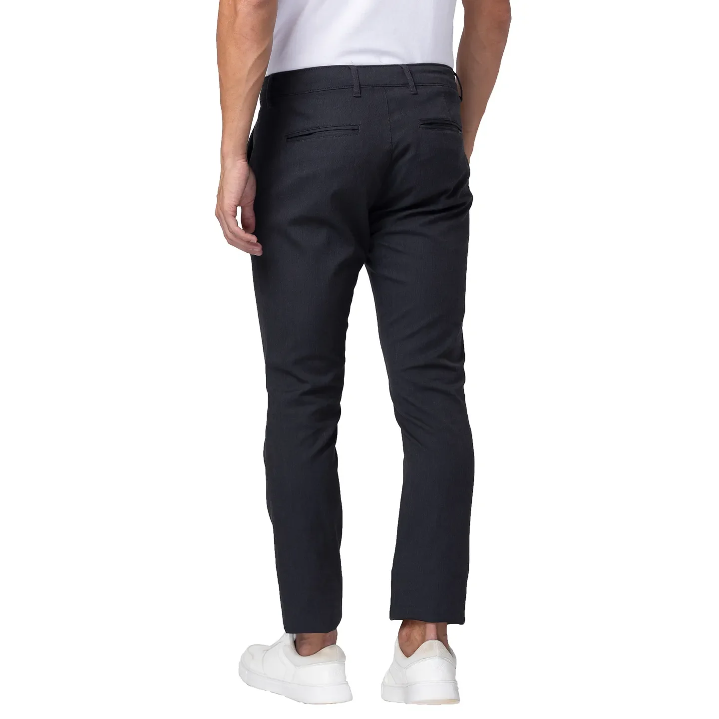 Charcoal Slim Fit Chinos For Men By Being Human Clothing - Image 3
