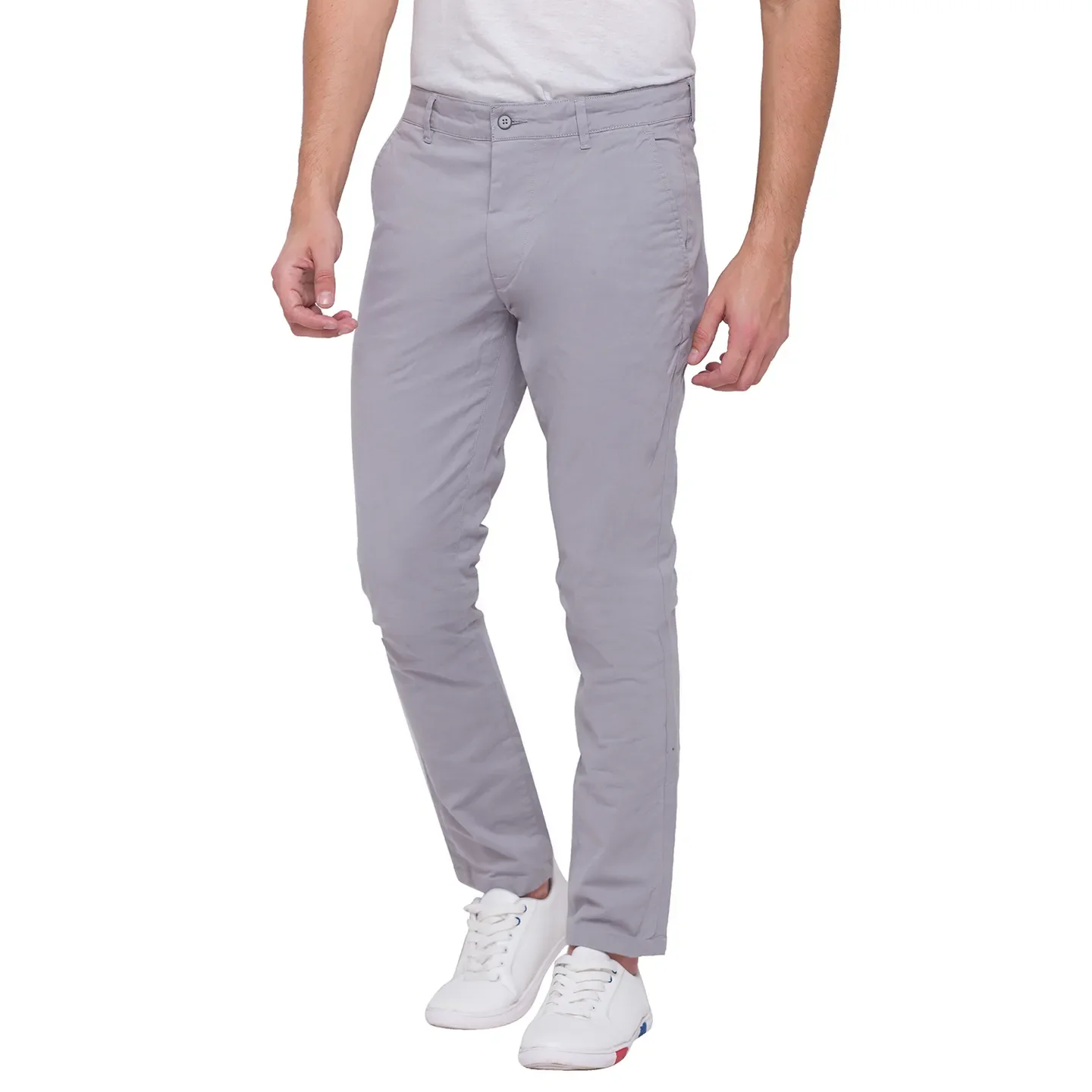 Blue Slim Straight Fit Men's Chinos by Being Human Clothing - Image 2