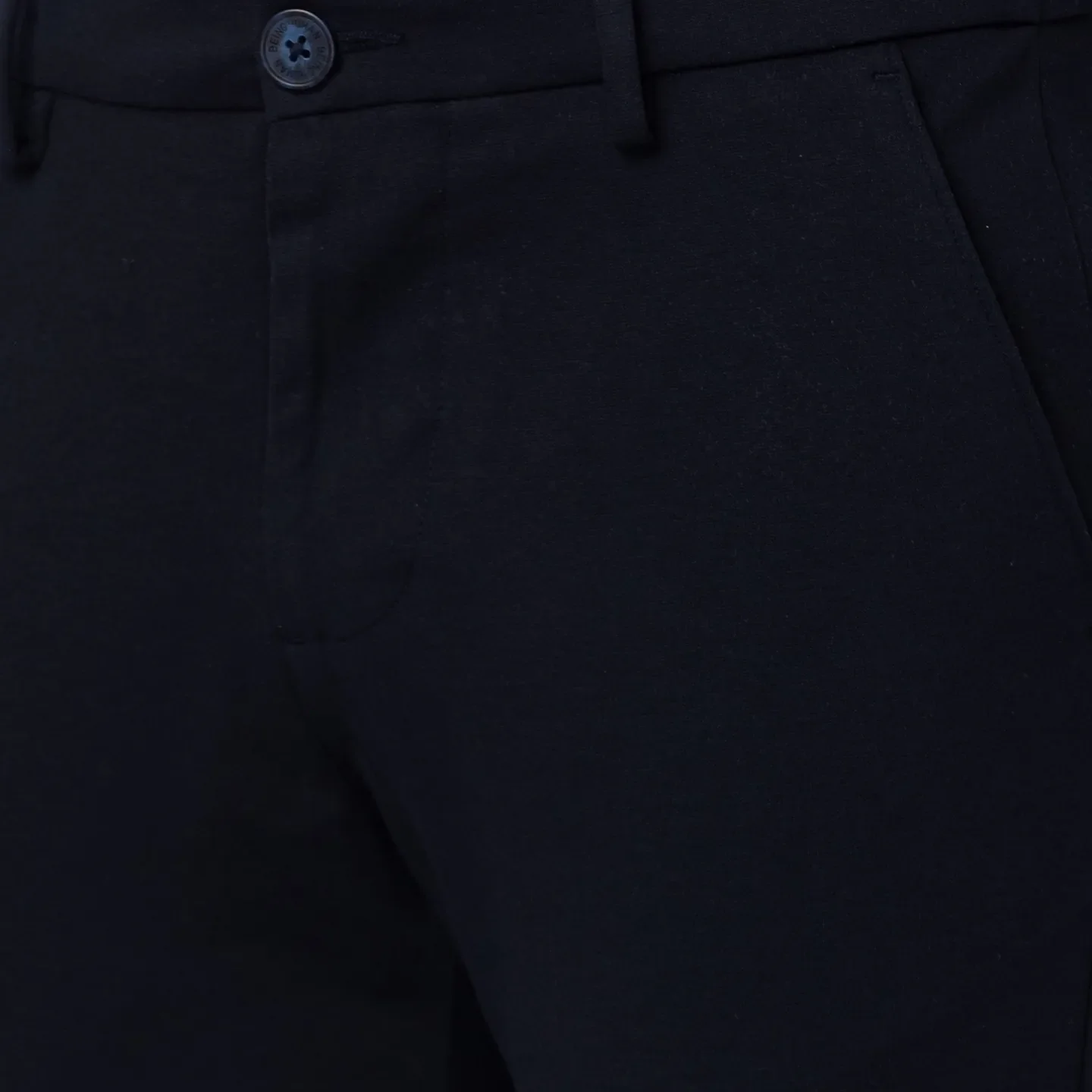 Blue Slim Straight Fit Men's Chinos by Being Human Clothing - Image 4