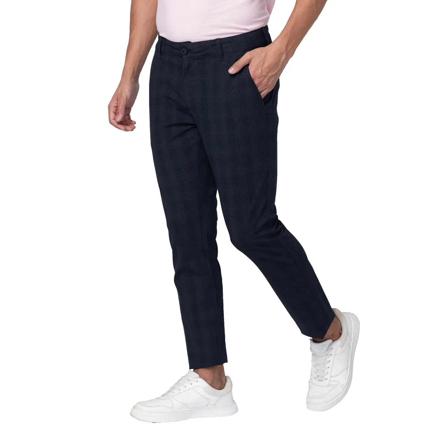 Blue Slim Straight Fit Men's Chinos by Being Human Clothing - Image 2
