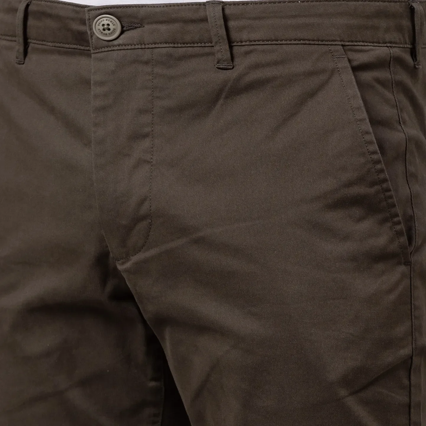 Olive Slim Fit Chinos For Men By Being Human Clothing - Image 5