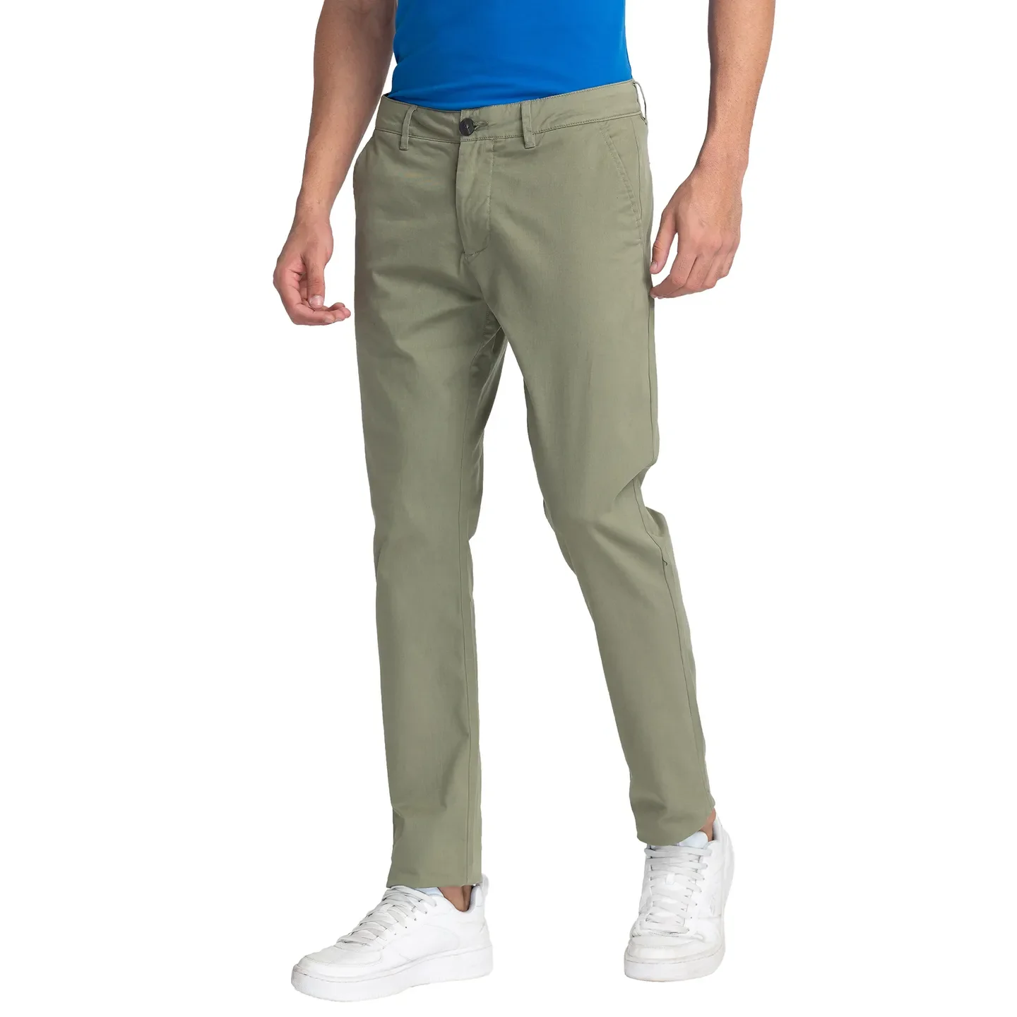 Olive Slim Straight Fit Men's Chinos by Being Human Clothing