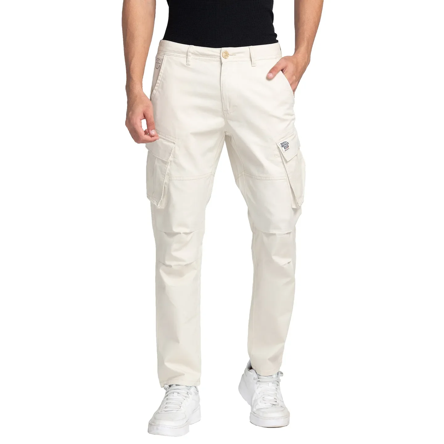 Grey Slim Straight Fit Men's Chinos by Being Human Clothing