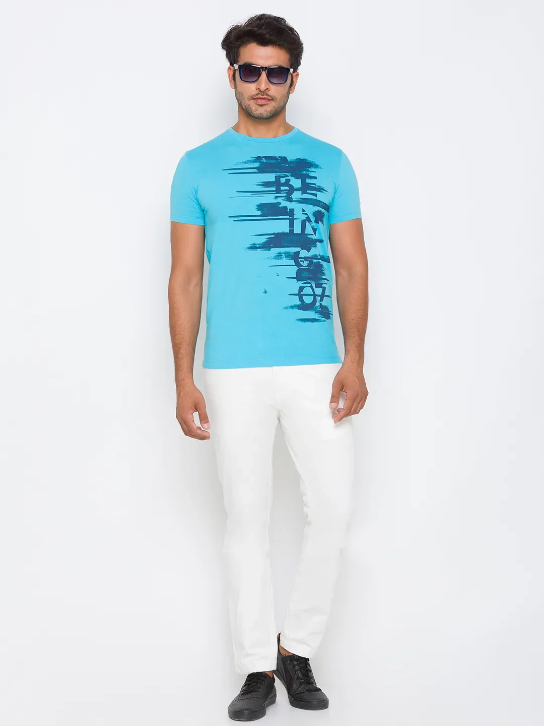 White Slim Straight Fit Men's Chinos by Being Human Clothing - Image 5