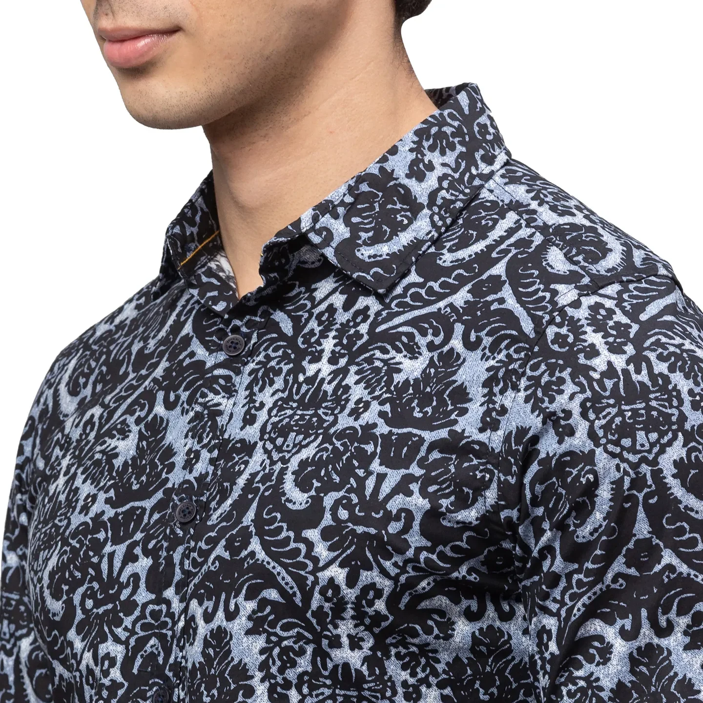 Black Super Slim Fit Regular Collar Men's Shirt by Being Human Clothing - Image 5