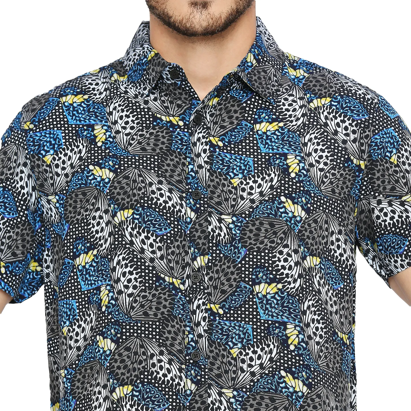 Black Slim Fit Regular Collar Men's Shirt by Being Human Clothing - Image 5