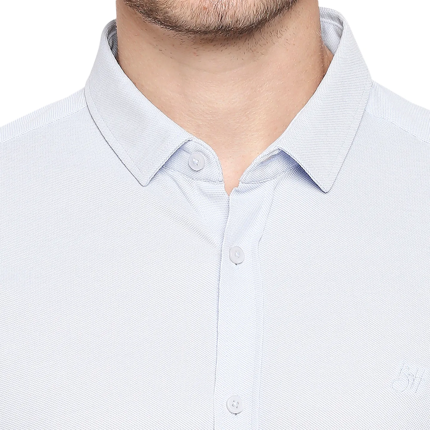 Blue Super Slim Fit Regular Collar Men's Shirt by Being Human Clothing - Image 5
