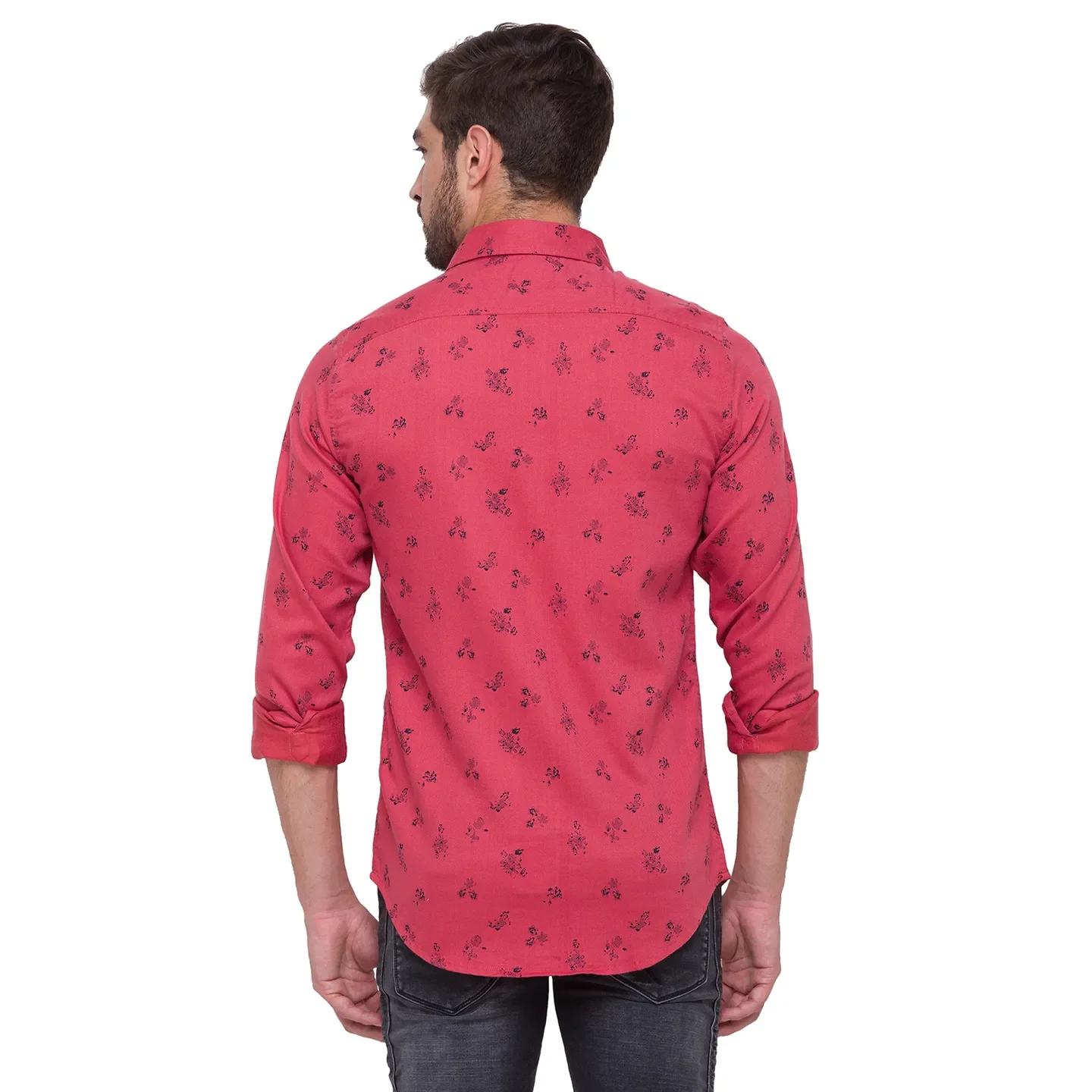 Coral Slim Fit Regular Collar Men's Shirt by Being Human Clothing - Image 2