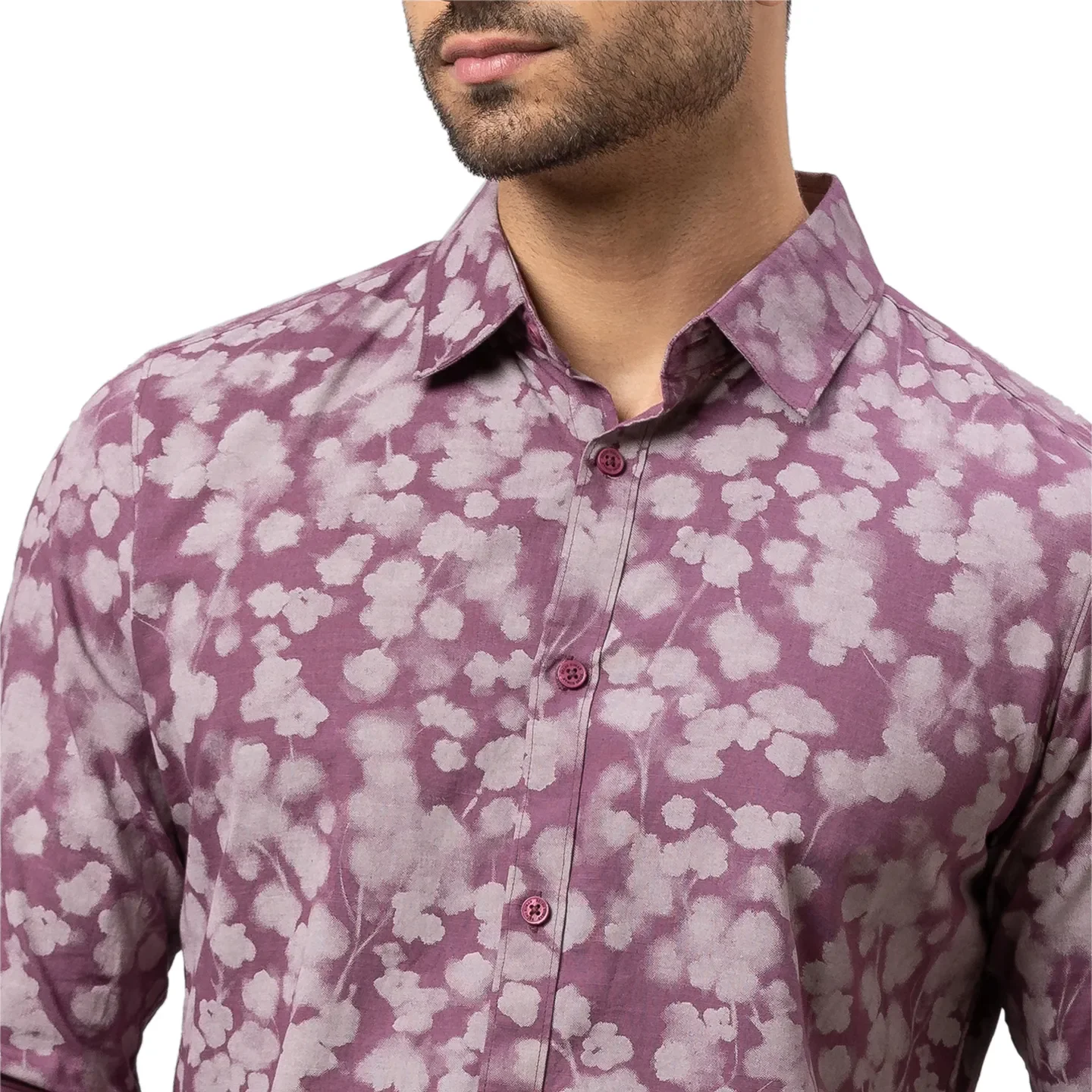 Purple Slim Fit Regular Collar Men's Shirt by Being Human Clothing - Image 5