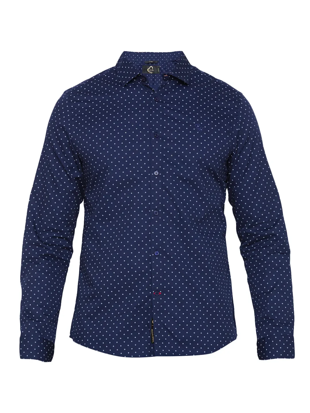 Blue Regular Fit Regular Collar Long Sleeves Cotton Men's Shirt by Being Human Clothing - Image 7