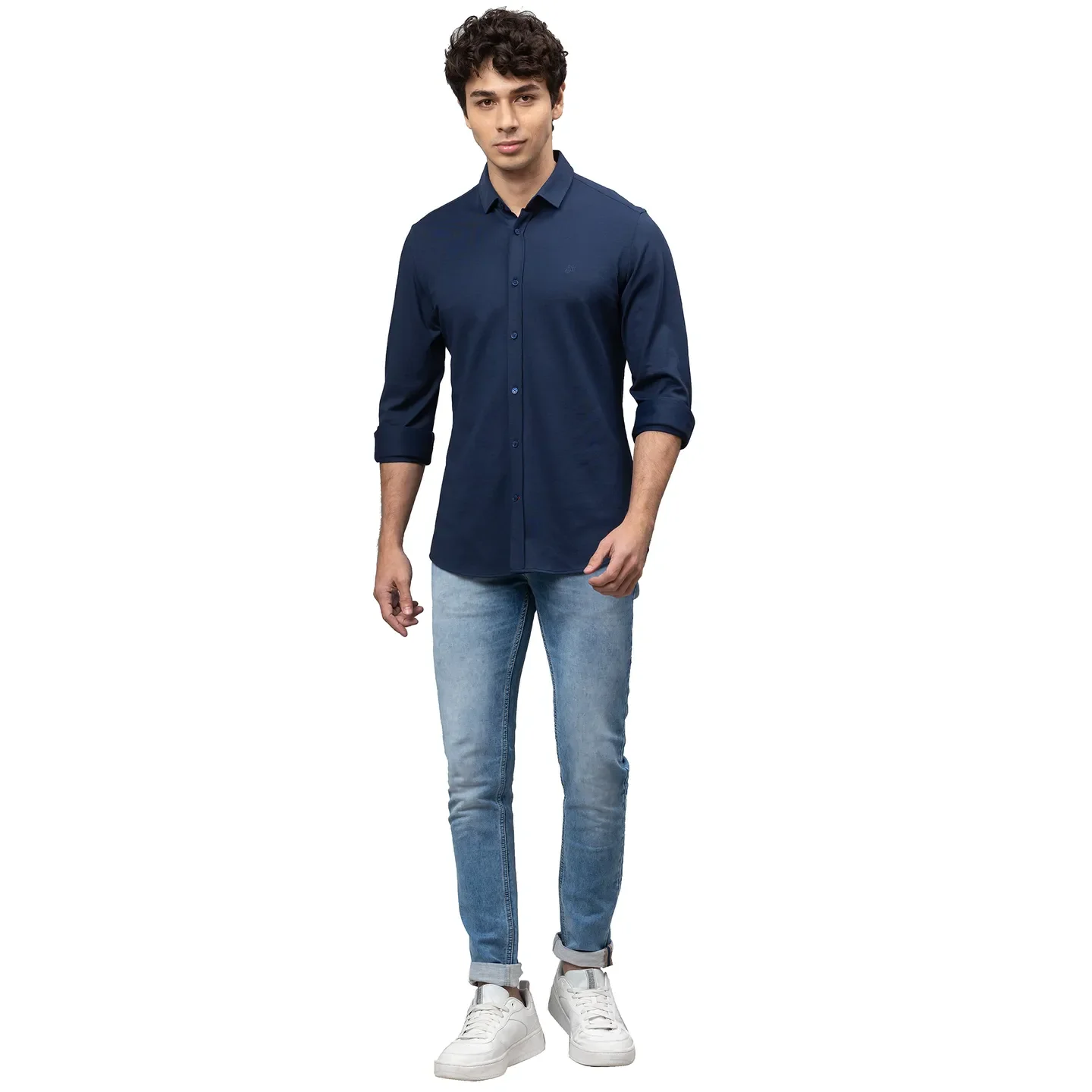 Super Slim Fit Navy Shirt - Being Human clothing - Image 2