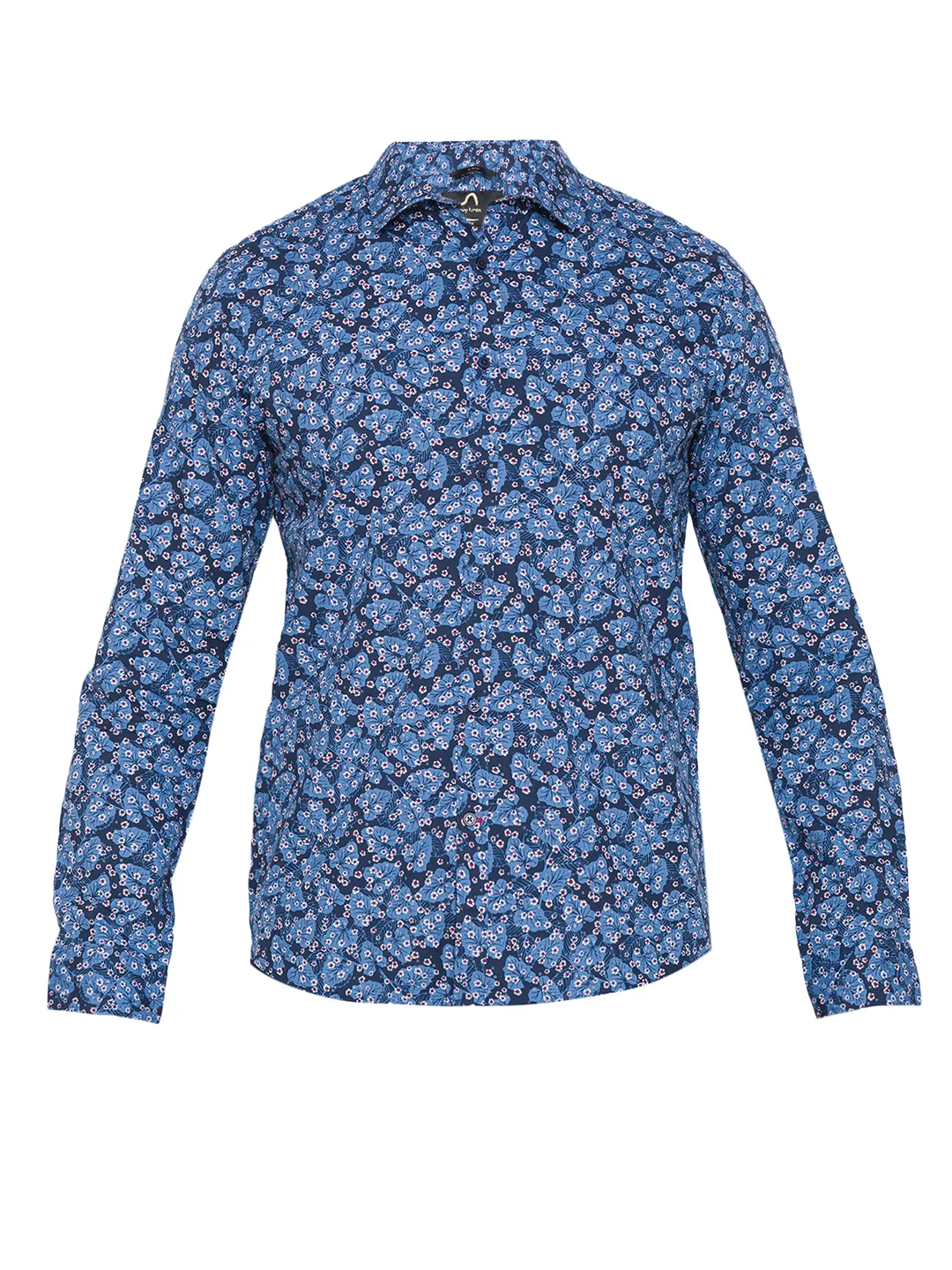 Blue Regular Fit Regular Collar Long Sleeves Cotton Men's Shirt by Being Human Clothing - Image 7