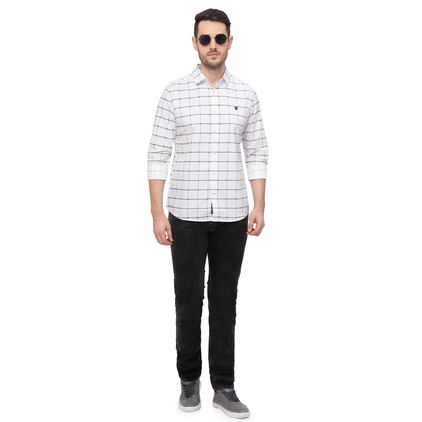 Olive Regular Fit Regular Collar Long Sleeves Cotton Men's Shirt by Being Human Clothing - Image 5