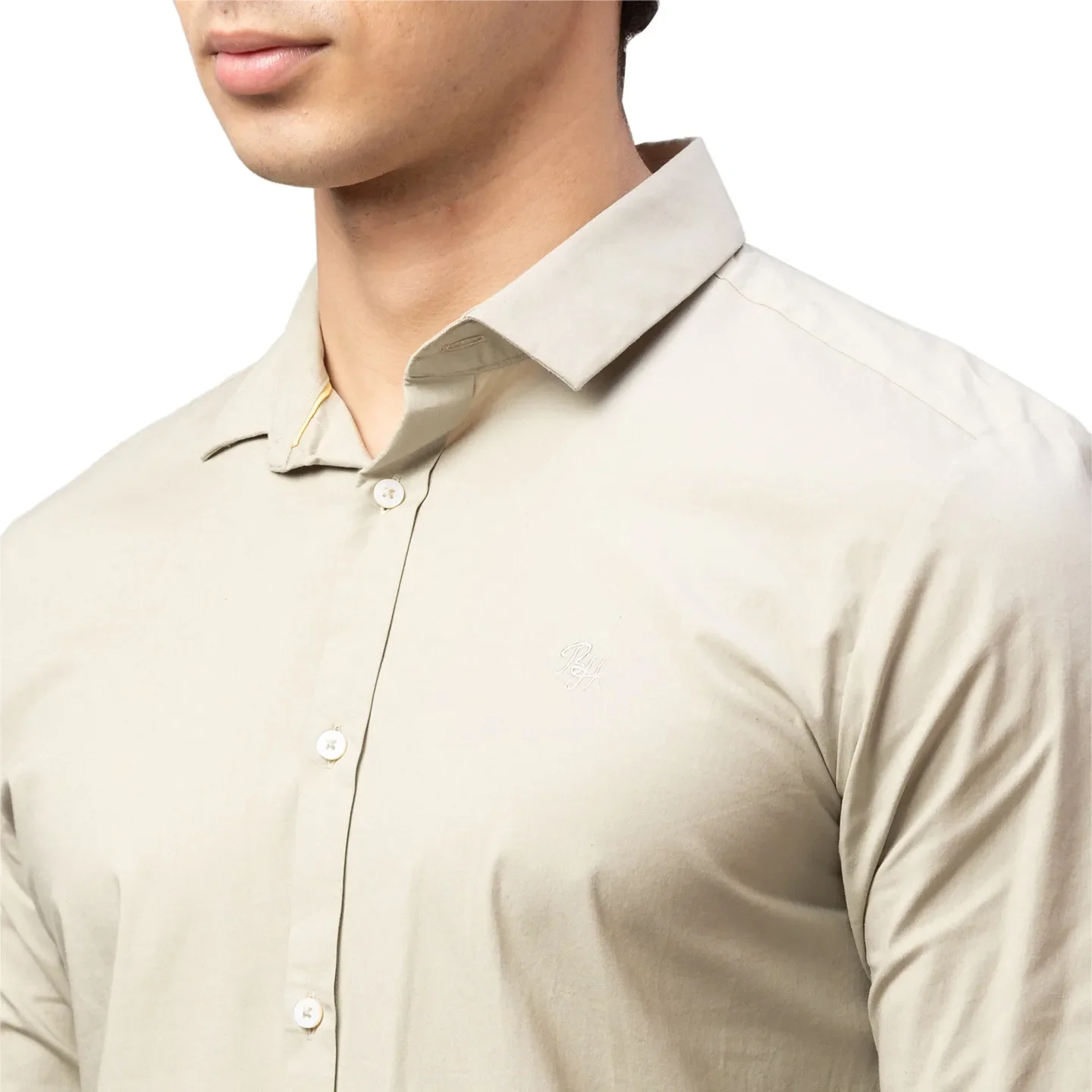 Sand Regular Fit Regular Collar Men's Shirt by Being Human Clothing - Image 5