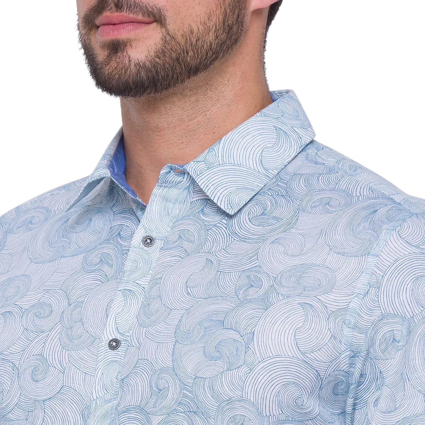 White Slim Straight Fit Regular Collar Long Sleeves Cotton Men's Shirt by Being Human Clothing - Image 3