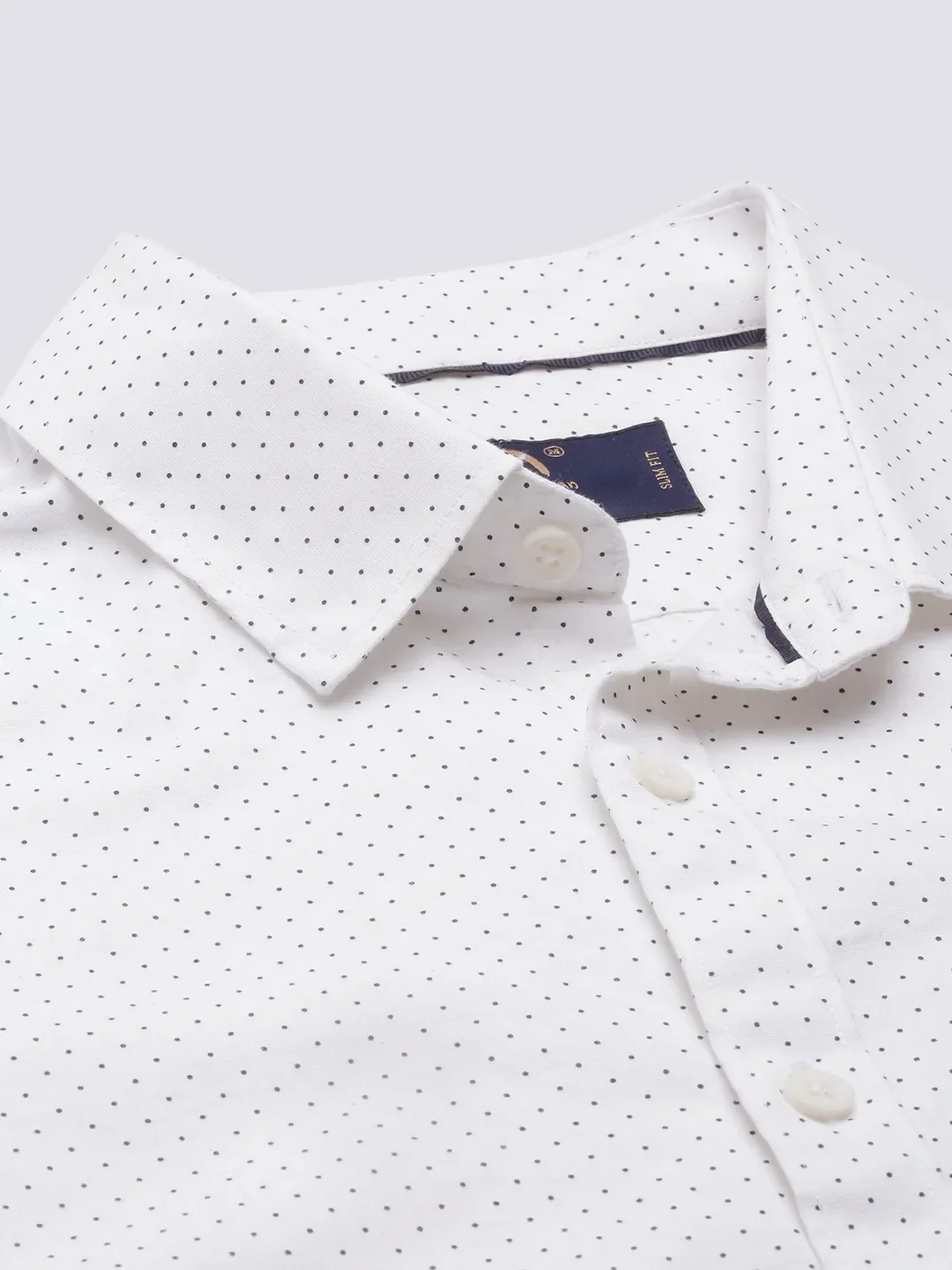 White Slim Fit Regular Collar Men's Shirt by Being Human Clothing - Image 5