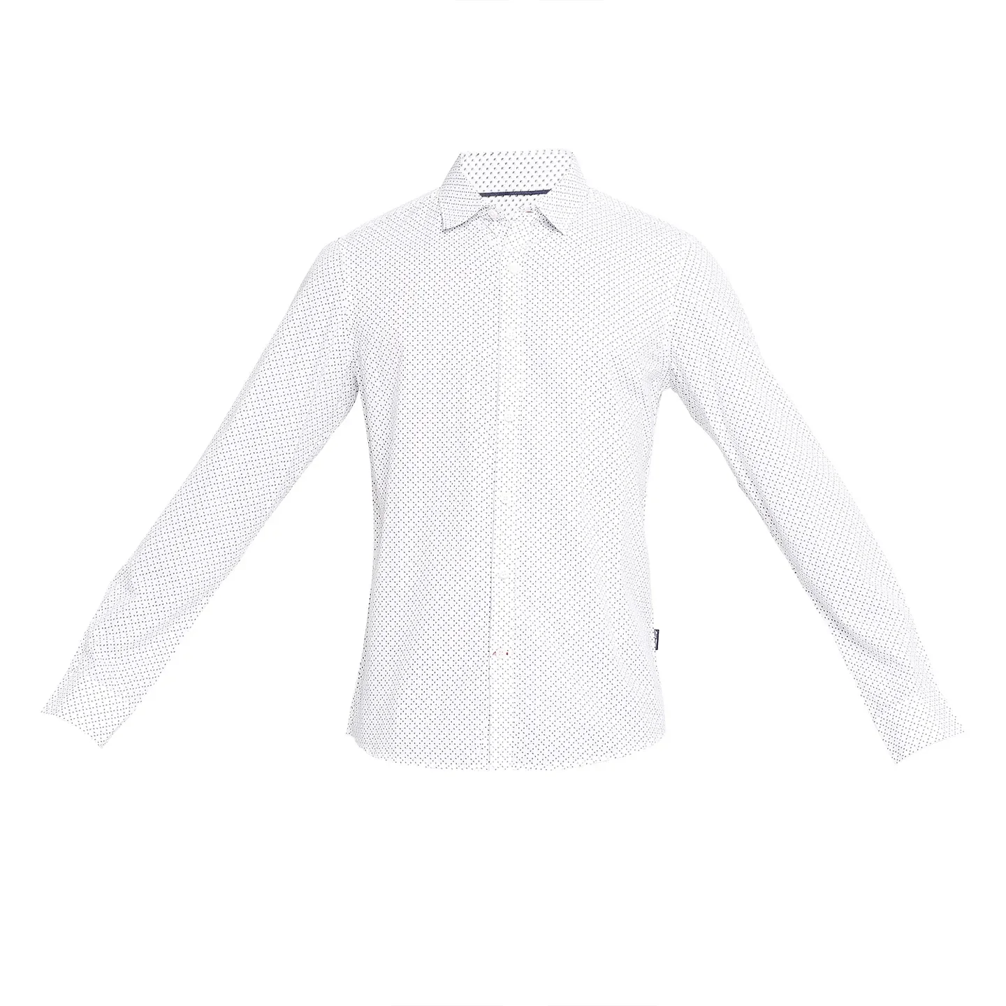 White Slim Straight Fit Regular Collar Long Sleeves Cotton Men's Shirt by Being Human Clothing - Image 7