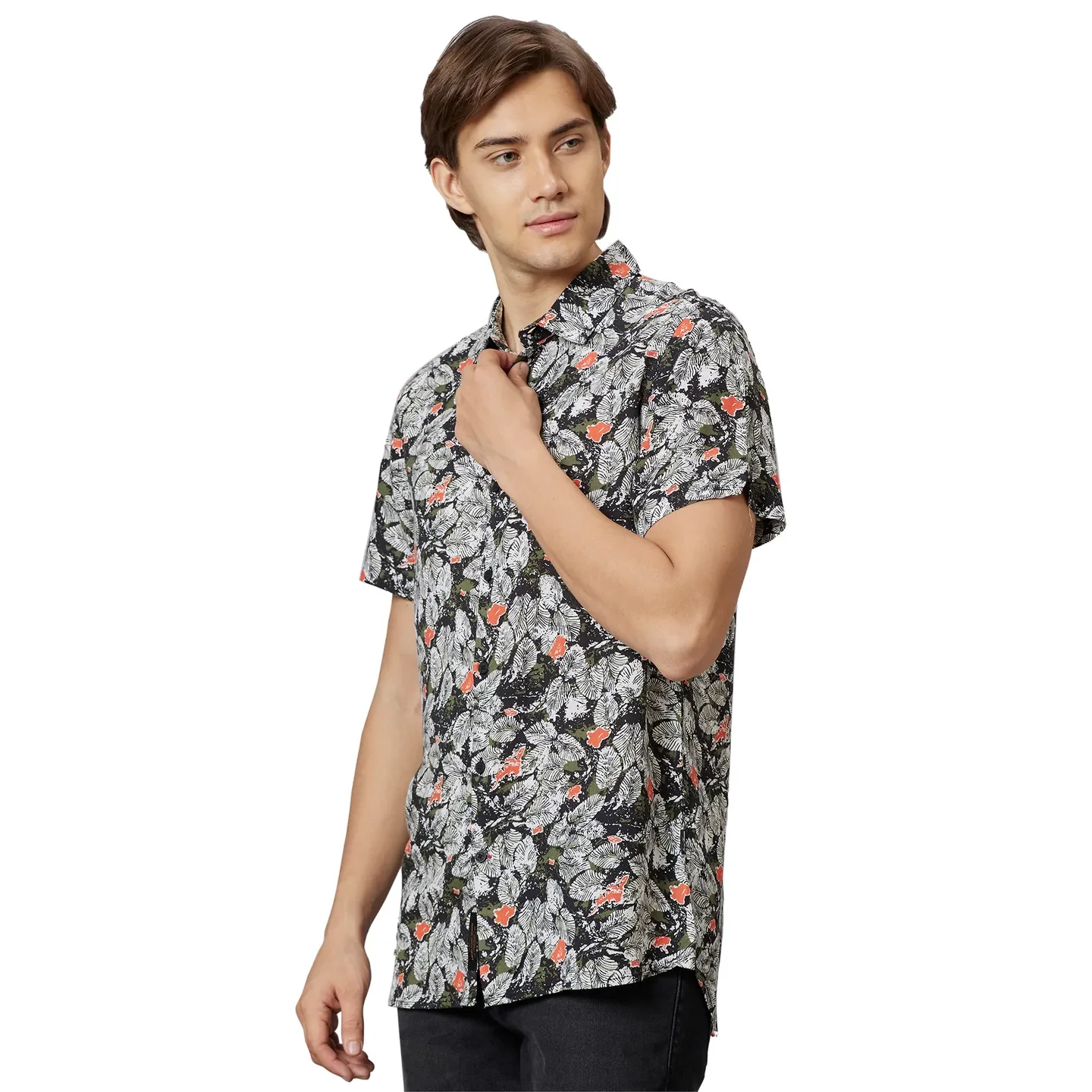 White Slim Fit Regular Collar Men's Shirt by Being Human Clothing - Image 3