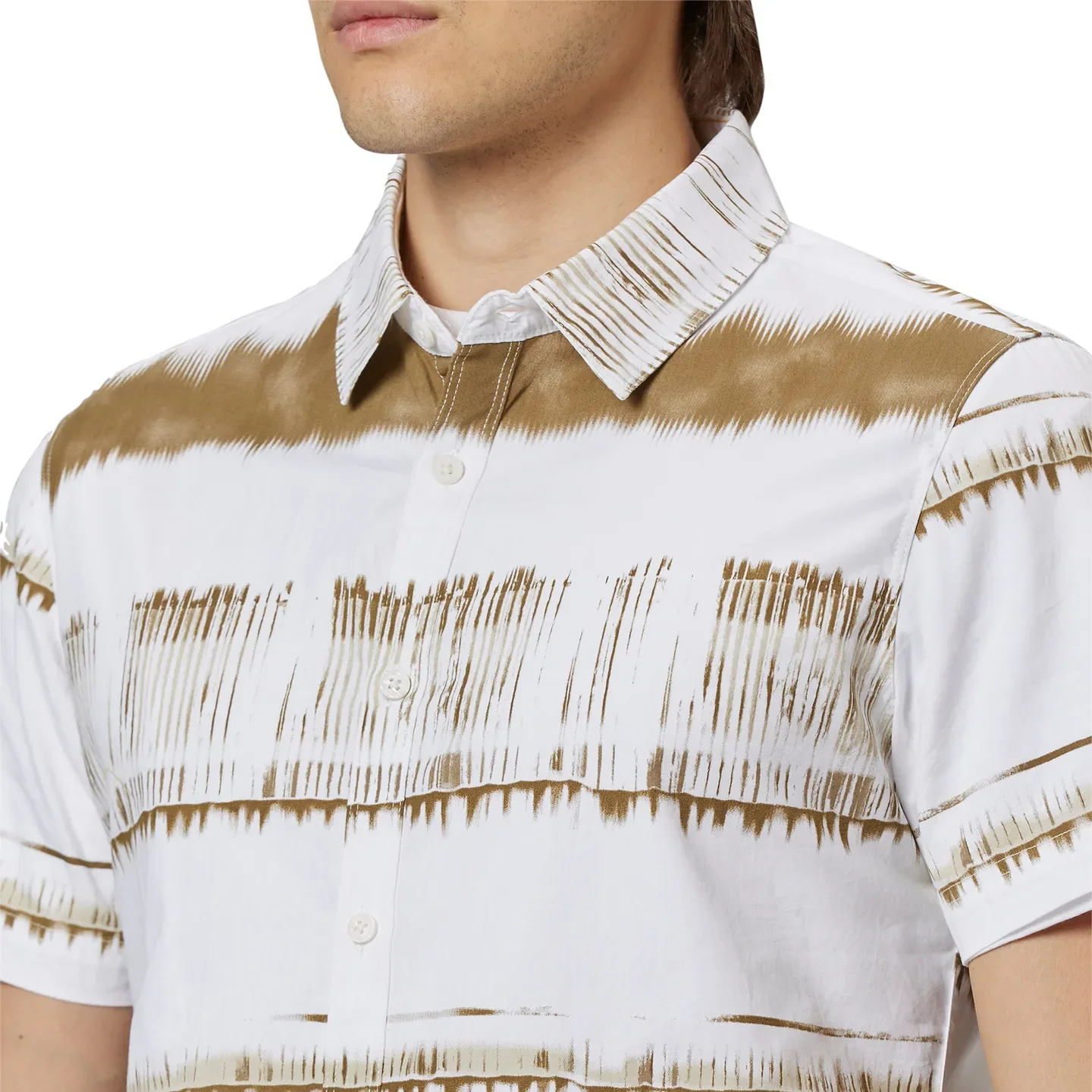 White Slim Fit Regular Collar Men's Shirt by Being Human Clothing - Image 4