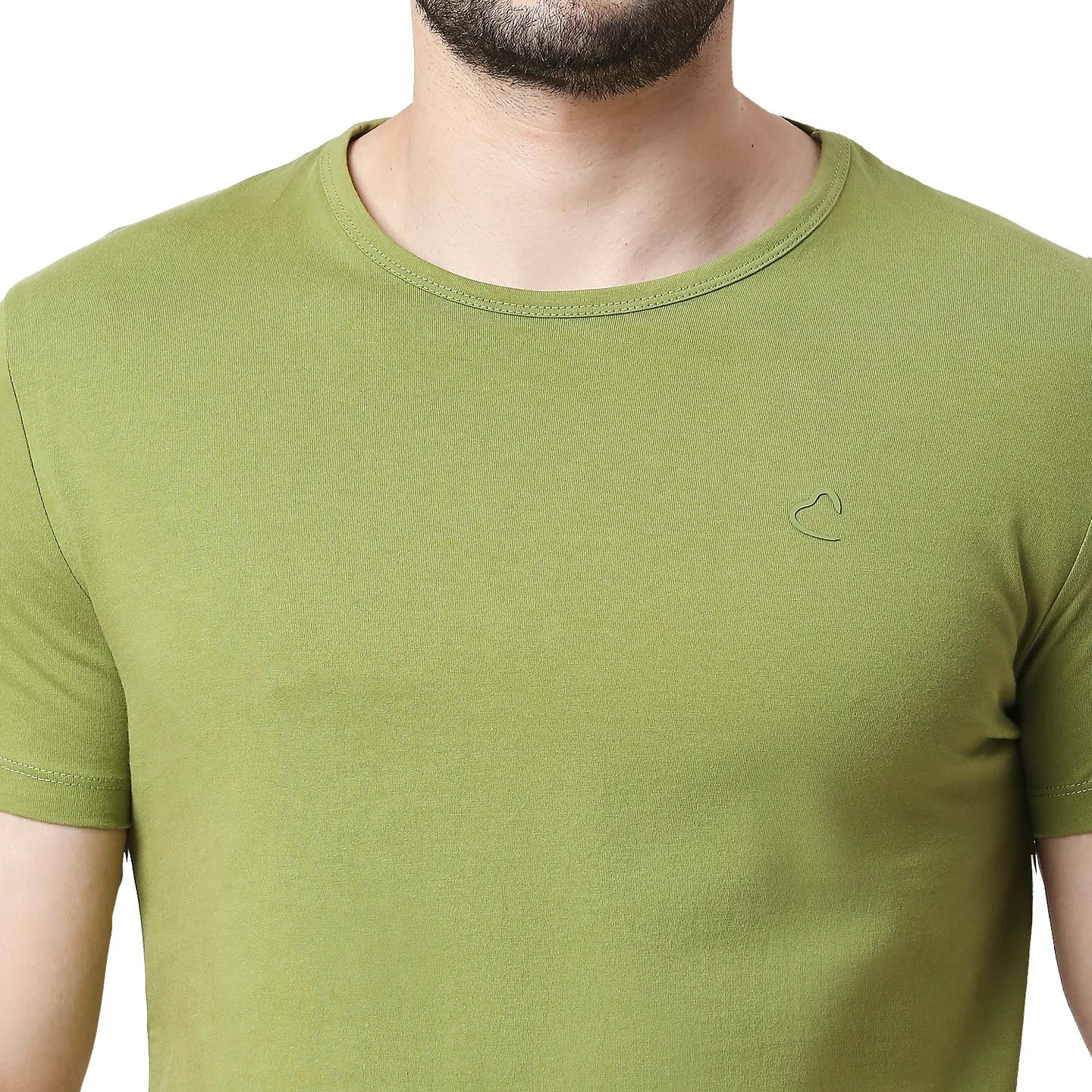 Green Slim Straight Fit Men's Short Sleeves T-Shirt by Being Human Clothing - Image 4