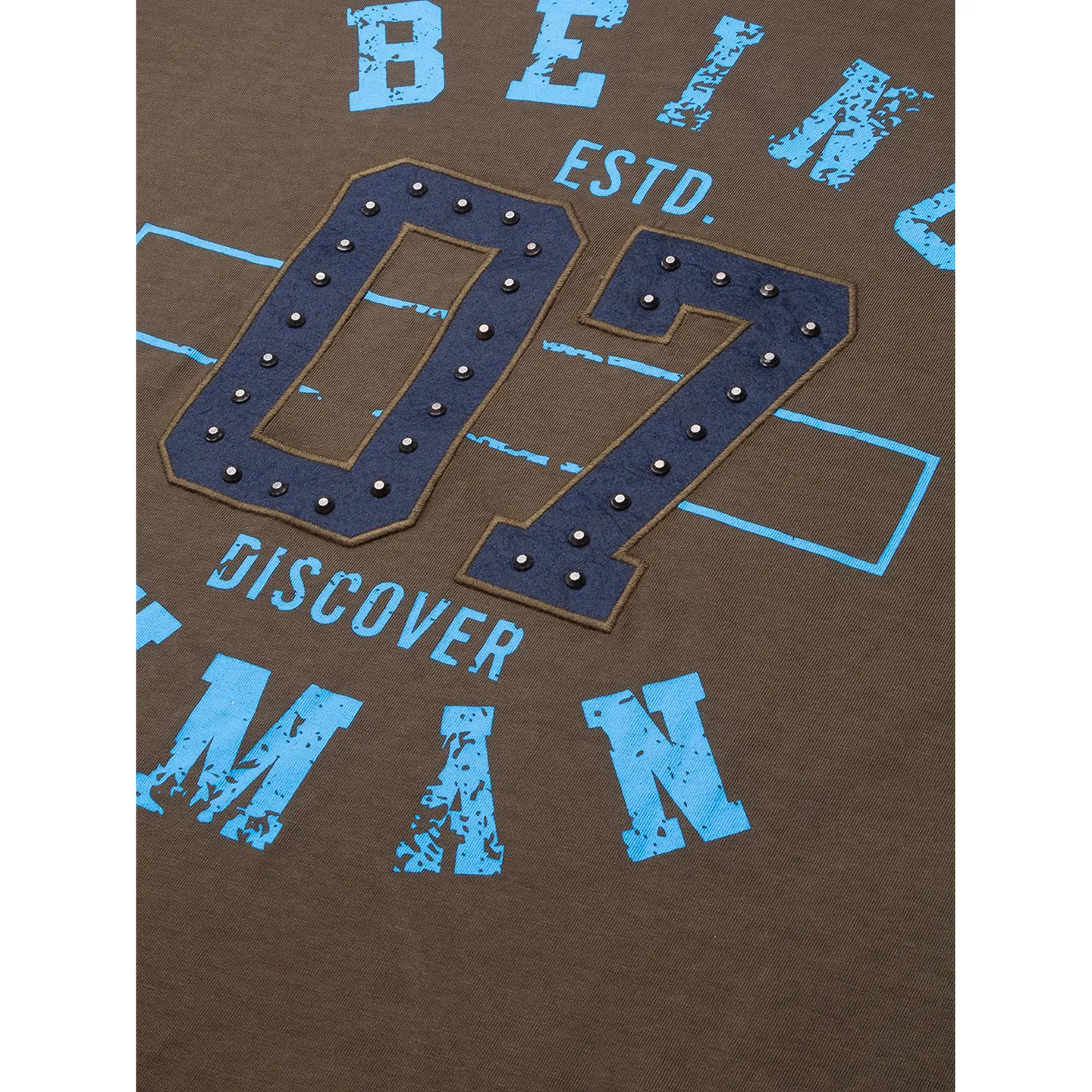 Green Slim Straight Fit Men's Long Sleeves T-Shirt by Being Human Clothing - Image 5