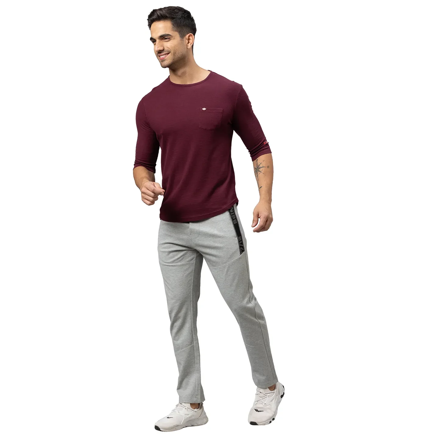 Fig Slim Fit Round Neck Men's T-Shirt by Being Human Clothing - Image 2