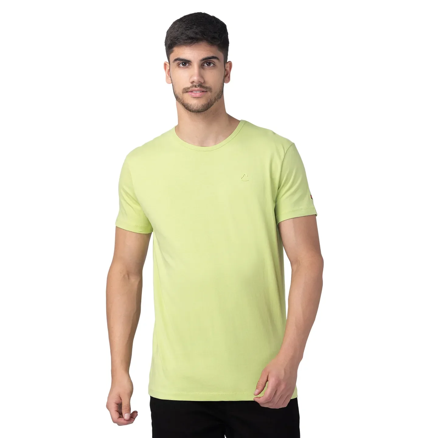 Green Slim Straight Fit Men's Short Sleeves T-Shirt by Being Human Clothing