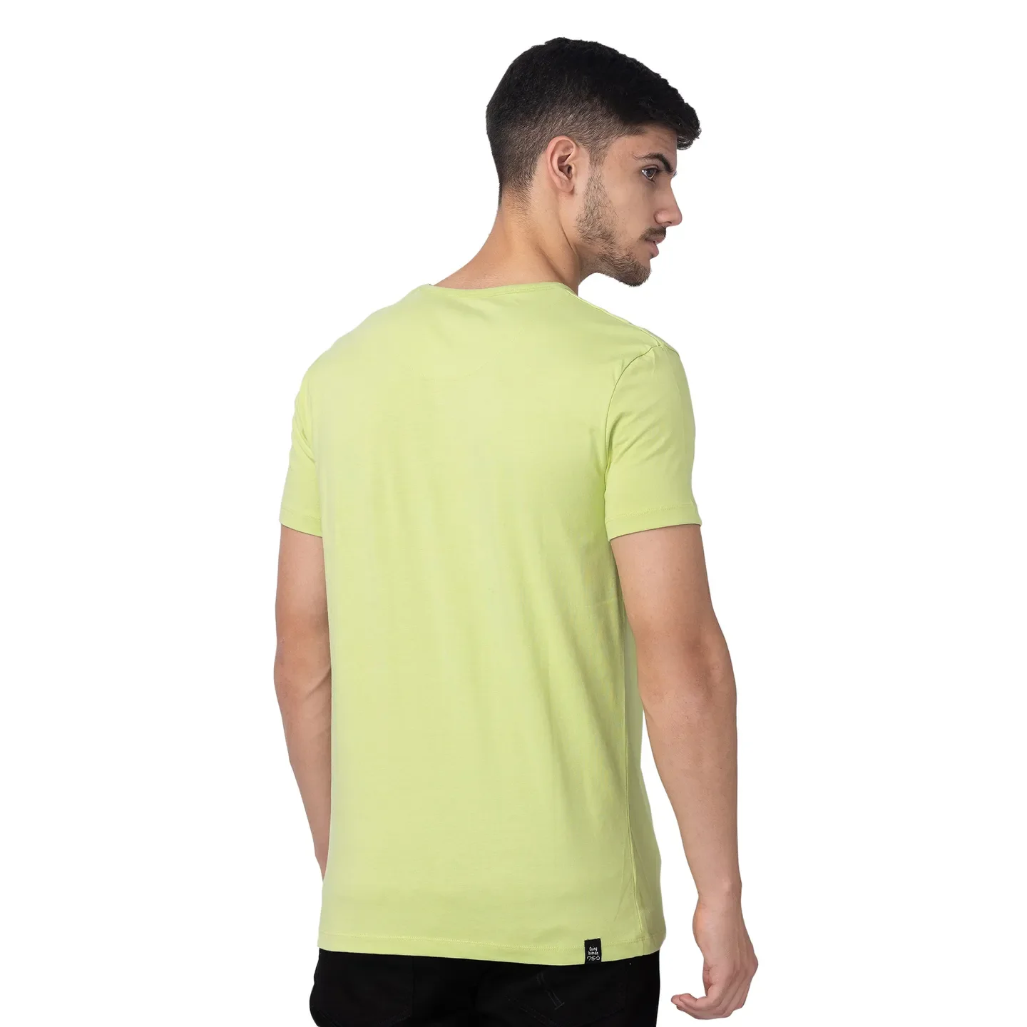 Green Slim Straight Fit Men's Short Sleeves T-Shirt by Being Human Clothing - Image 3