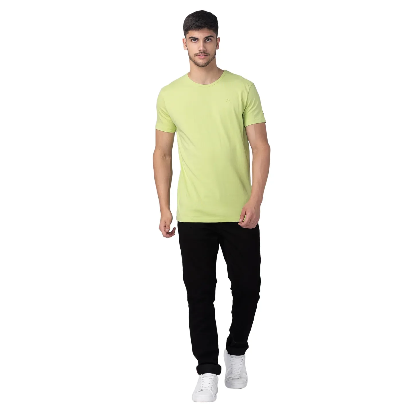 Green Slim Straight Fit Men's Short Sleeves T-Shirt by Being Human Clothing - Image 5