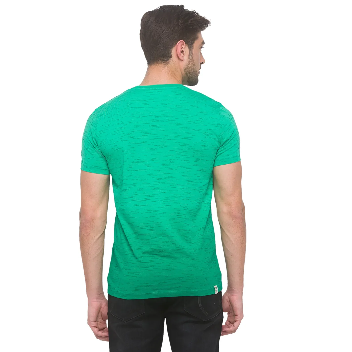 Ming Green Slim Fit Round Neck Men's T-Shirt by Being Human Clothing - Image 4