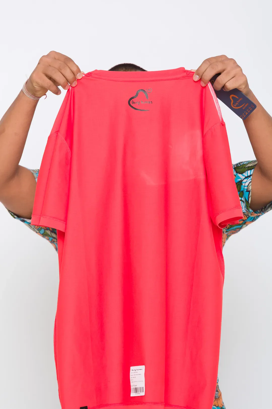 Orange Slim Fit Round Neck Men's T-Shirt by Being Human Clothing - Image 8