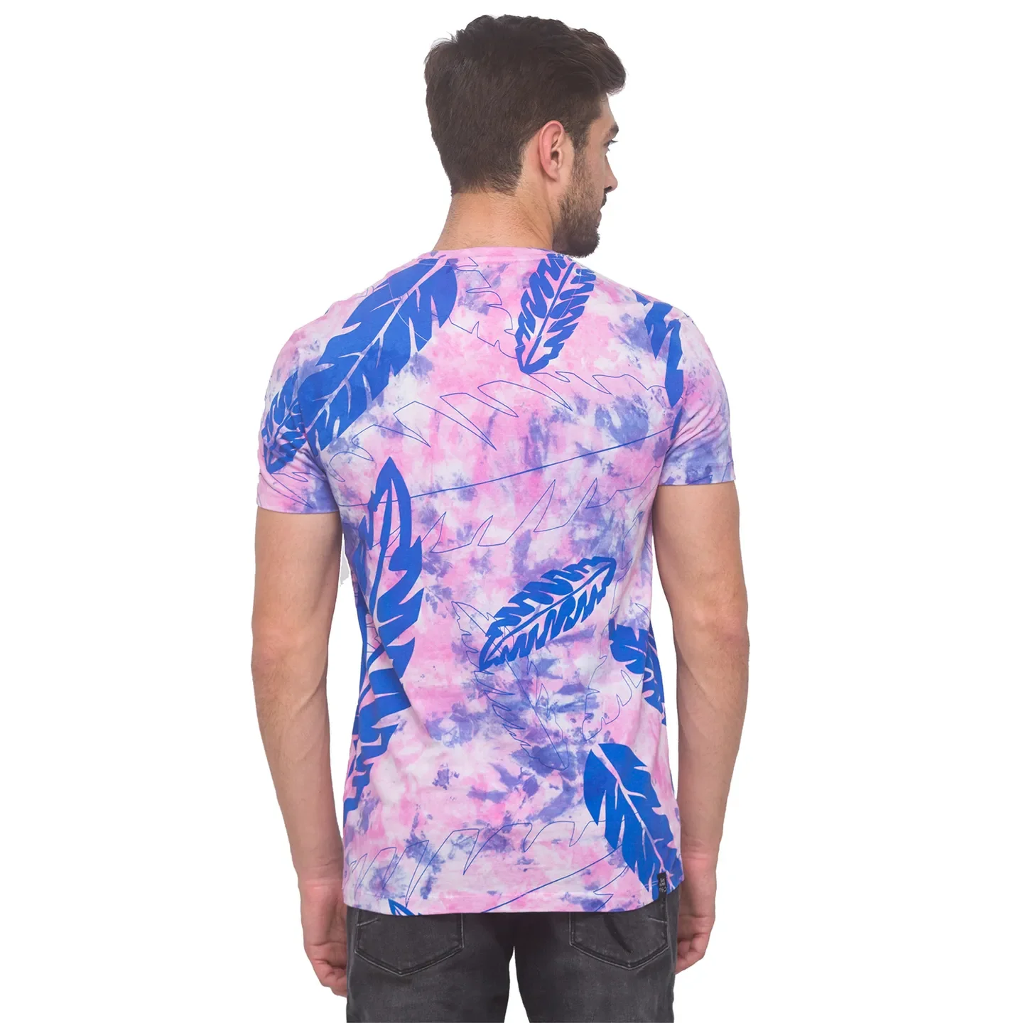 Pink Regular Fit Men's Short Sleeves T-Shirt by Being Human Clothing