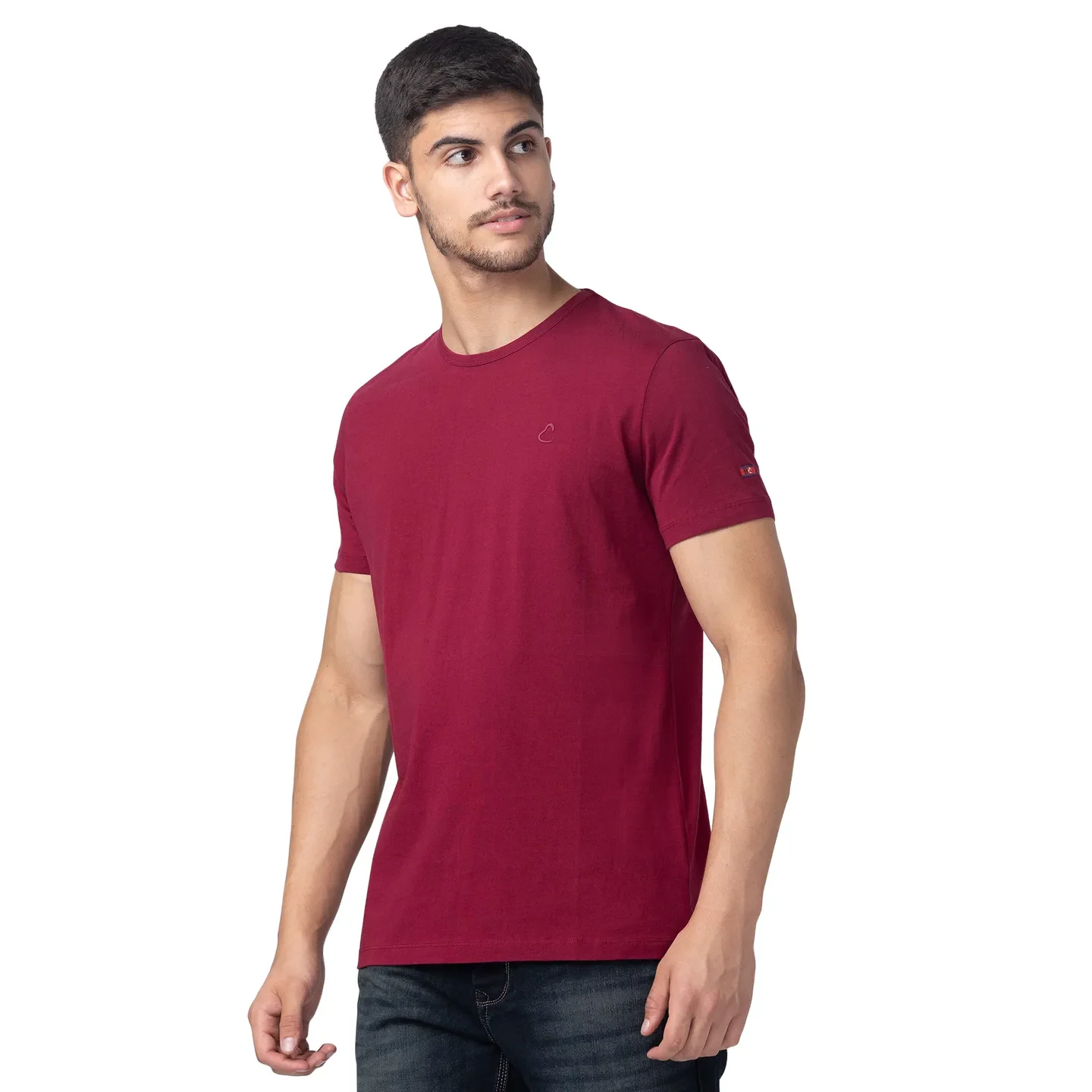 Red Slim Straight Fit Men's Short Sleeves T-Shirt by Being Human Clothing - Image 2