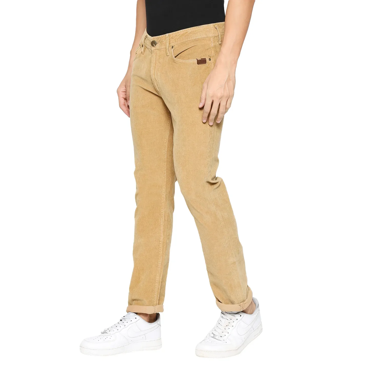 Beige Slim Straight Fit Men's Denims by Being Human Clothing - Image 2