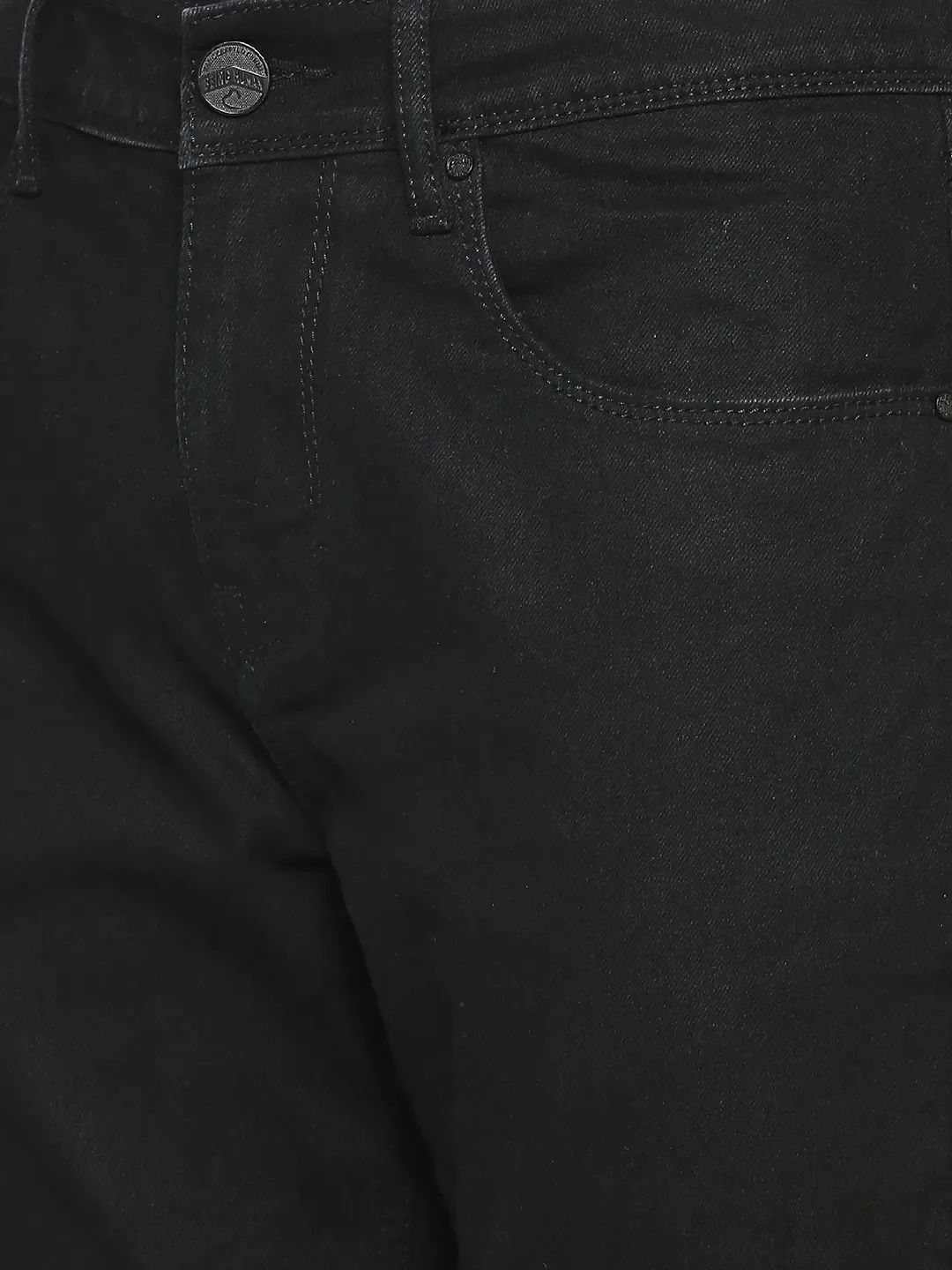 Black Slim Straight Fit Men's Denims by Being Human Clothing - Image 5