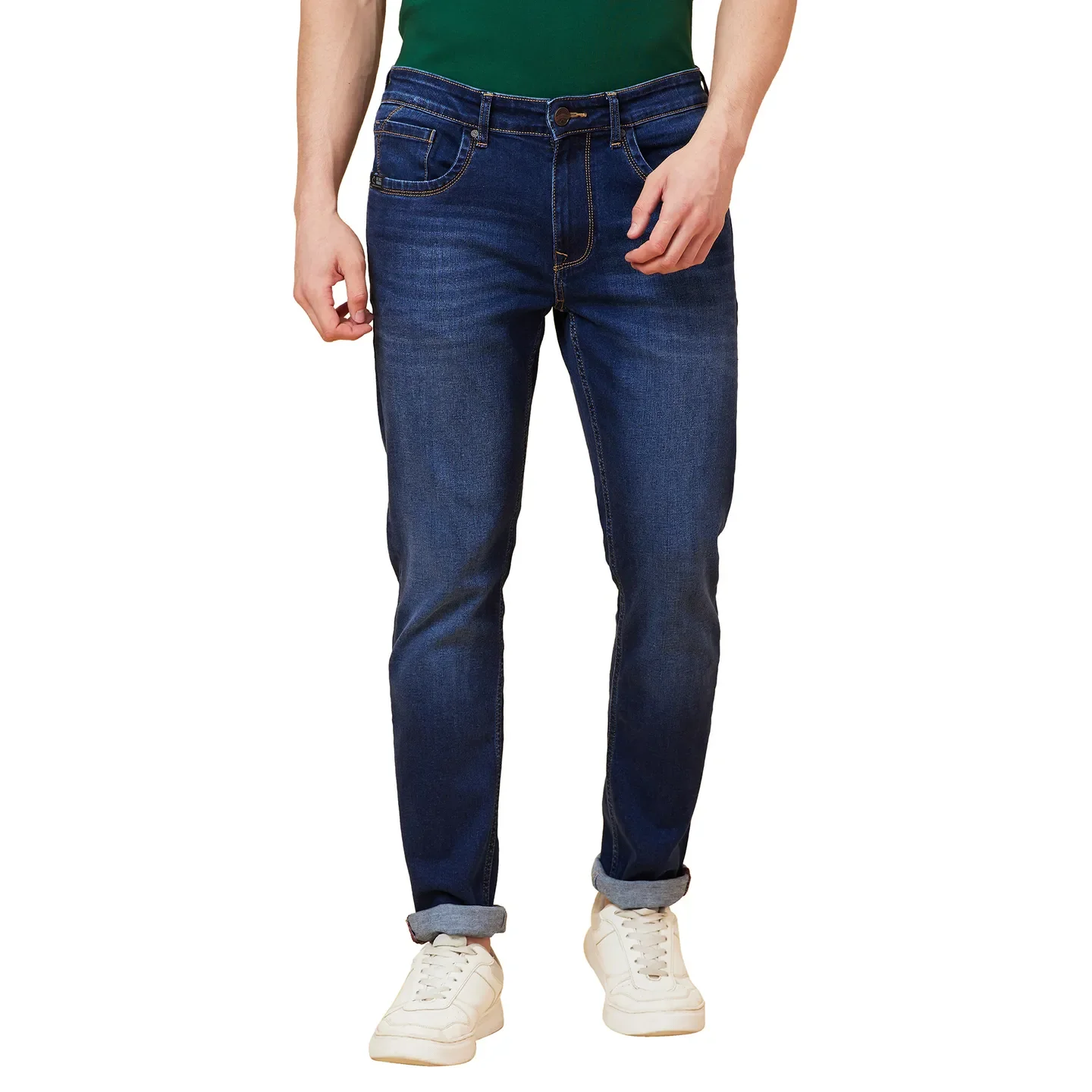 Black Slim Fit Men's Denims by Being Human Clothing - Image 5