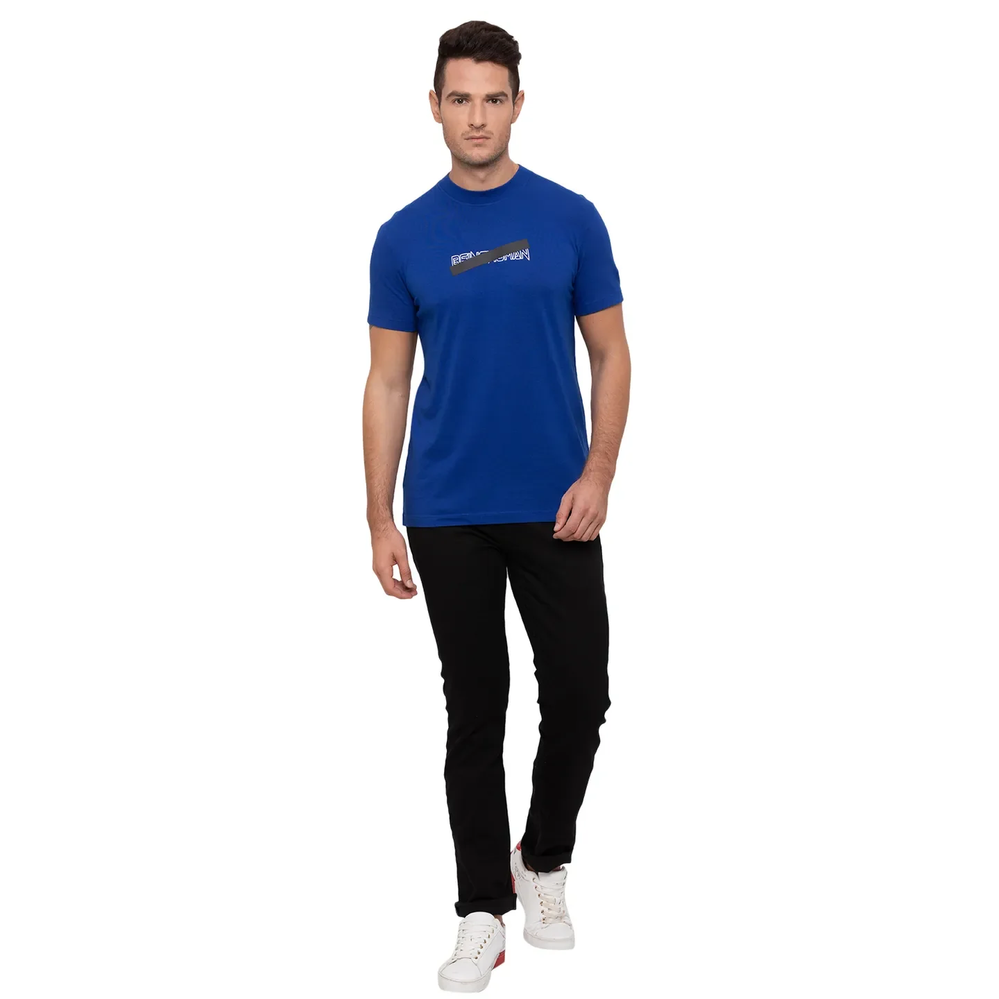 Black Slim Straight Fit Men's Denims by Being Human Clothing - Image 2