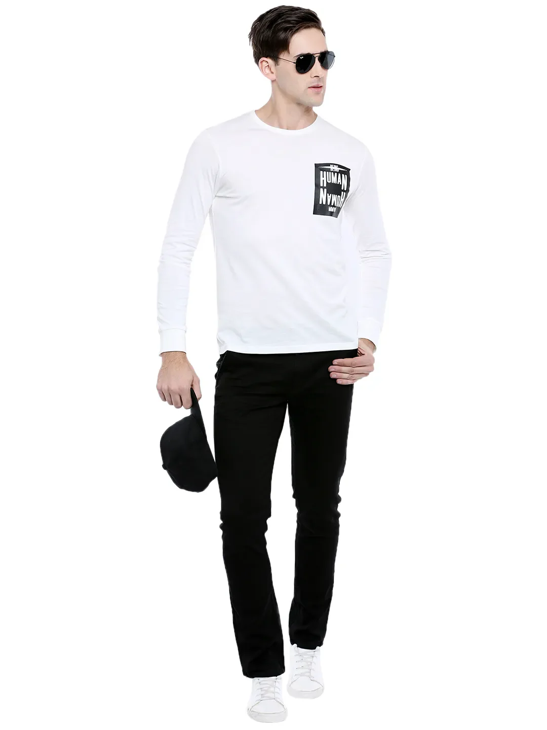 Black Slim Straight Fit Men's Denims by Being Human Clothing - Image 6