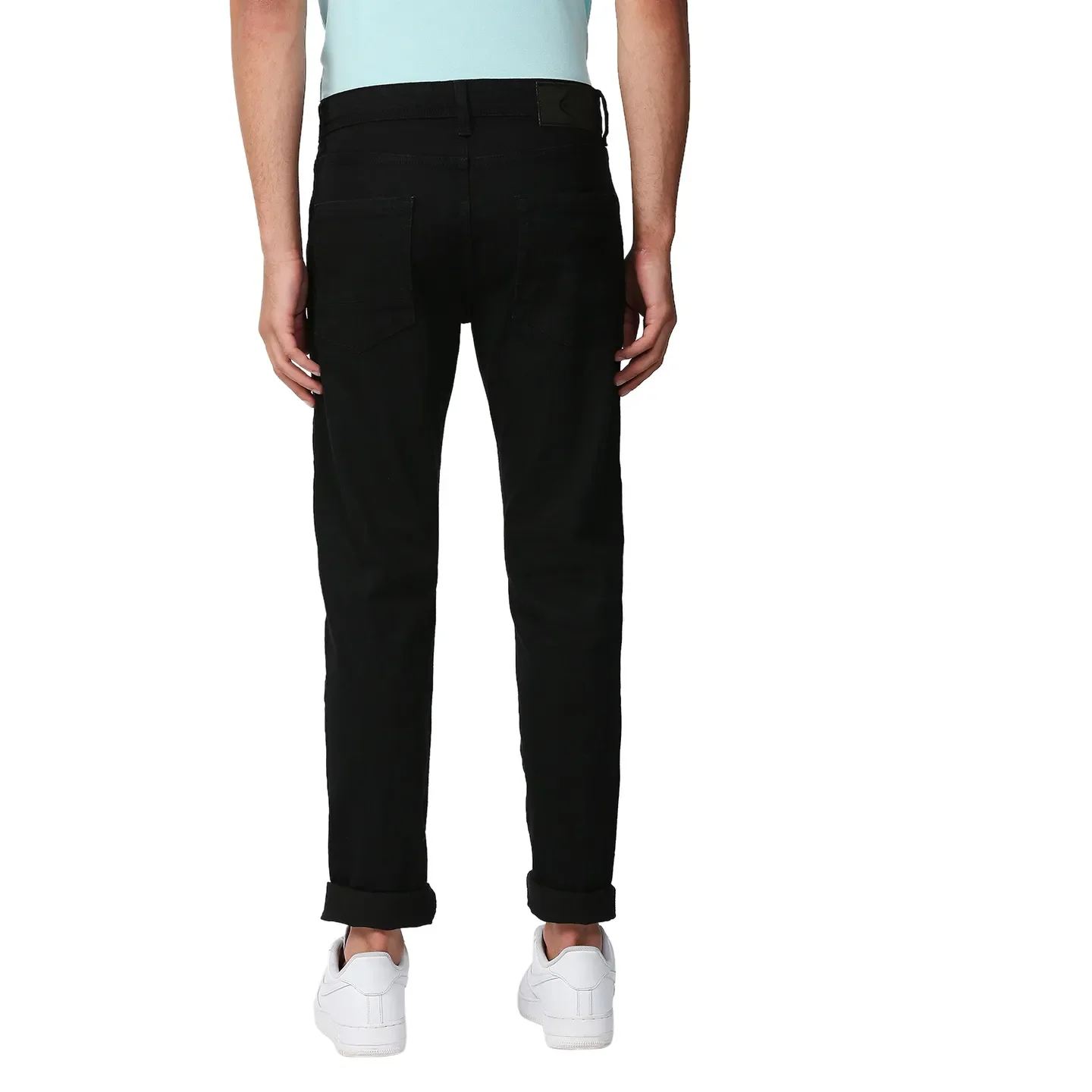 Black Slim Straight Fit Men's Denims by Being Human Clothing - Image 4
