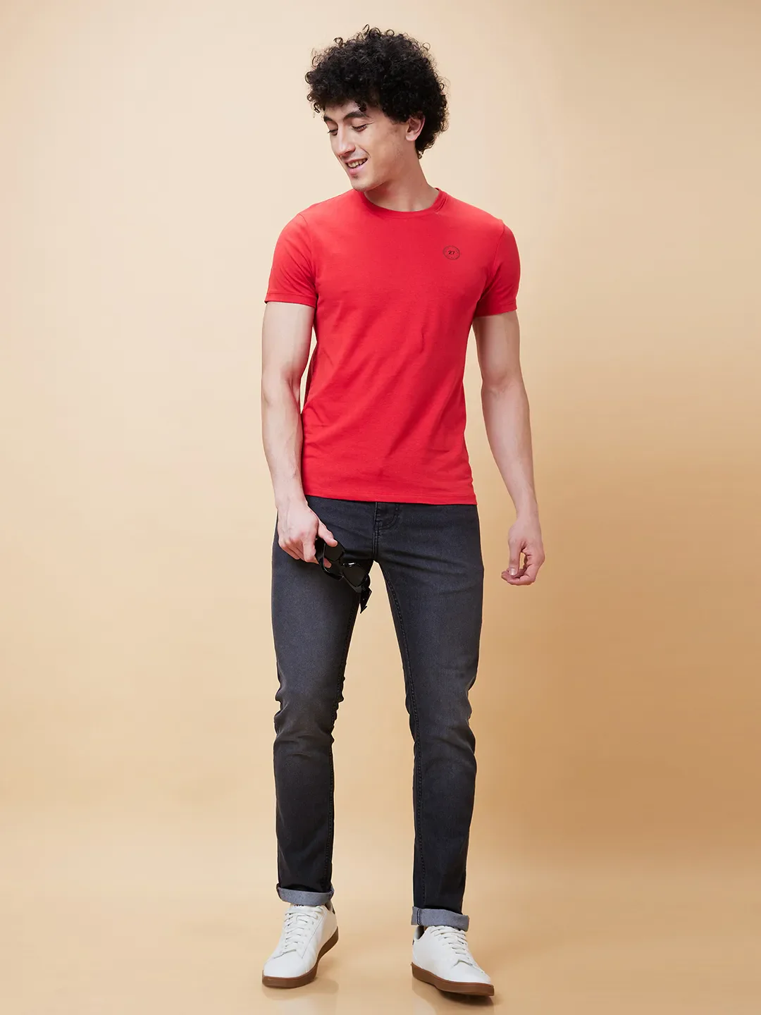 Black Slim Straight Fit Men's Denims by Being Human Clothing
