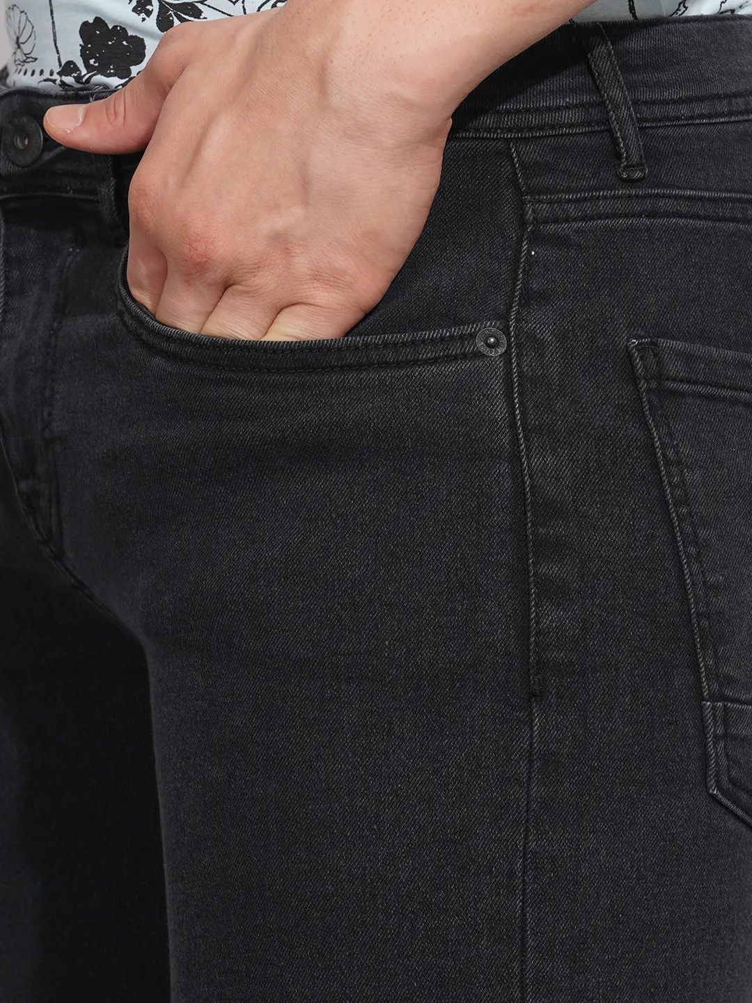 Black Slim Fit Men's Denims by Being Human Clothing - Image 5