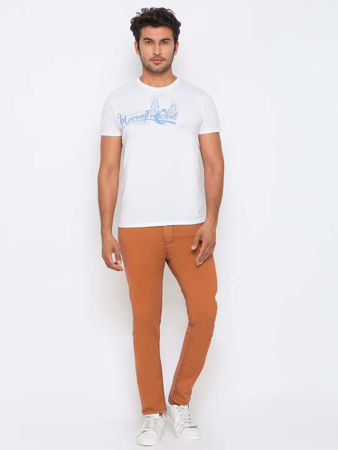 Brown Slim Straight Fit Men's Denims by Being Human Clothing - Image 2