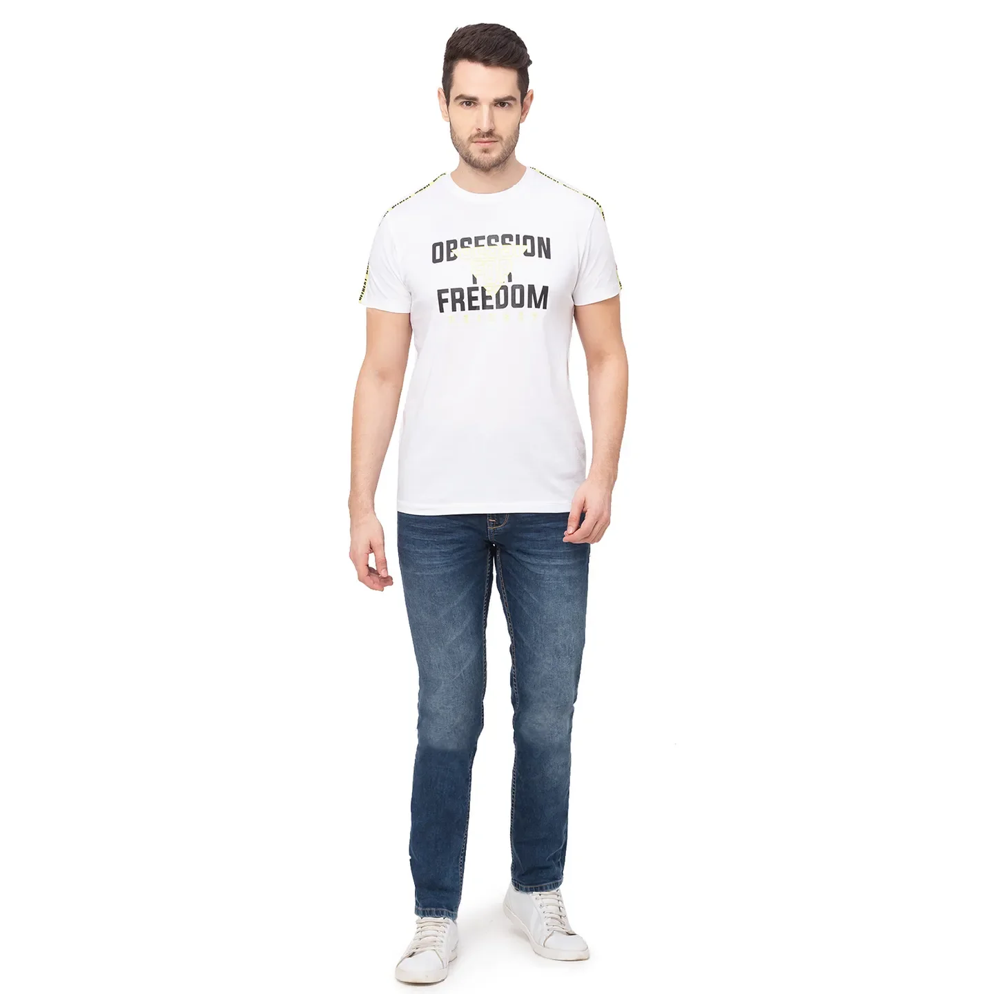Blue Slim Straight Fit Men's Denims by Being Human Clothing - Image 2