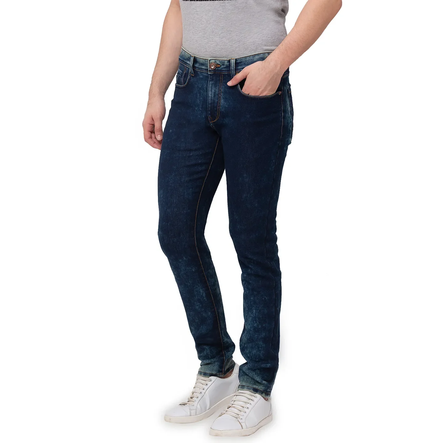 Blue Regular Fit Men's Denims by Being Human Clothing - Image 2
