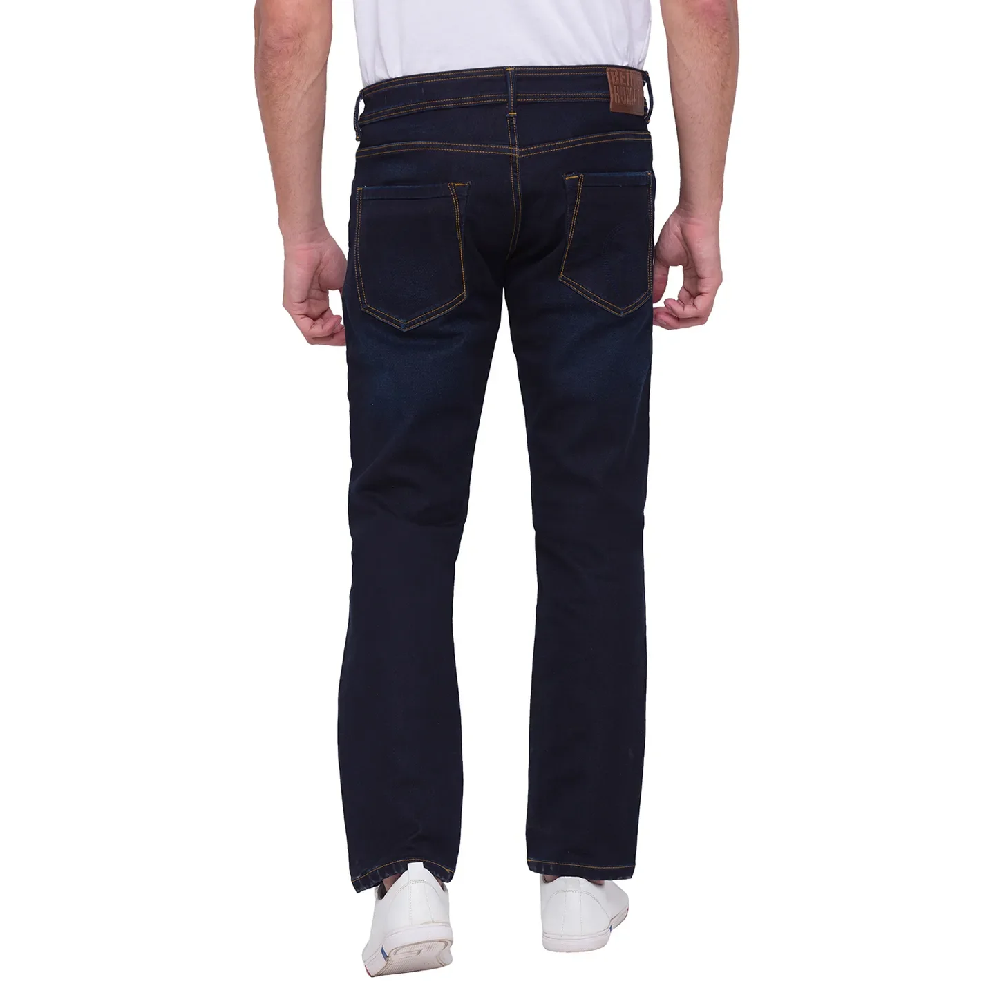 Blue Slim Straight Fit Men's Denims by Being Human Clothing - Image 4
